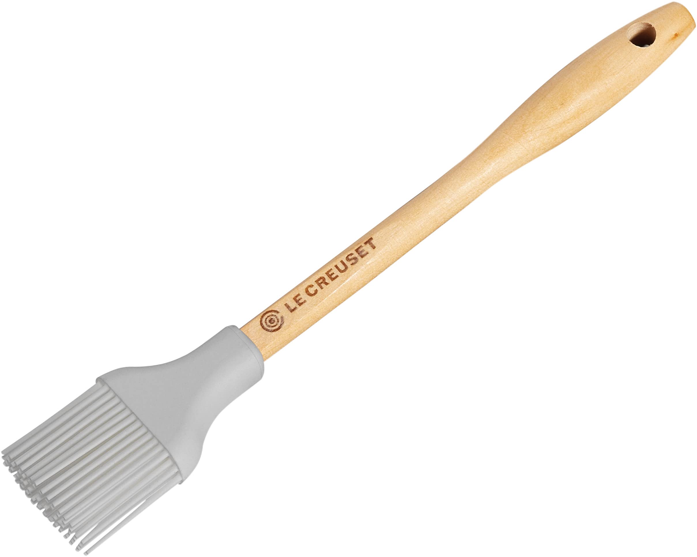 le-creuset-silicone-pastry-brush-with-wood-handle-6-1-inch-cerise image 2