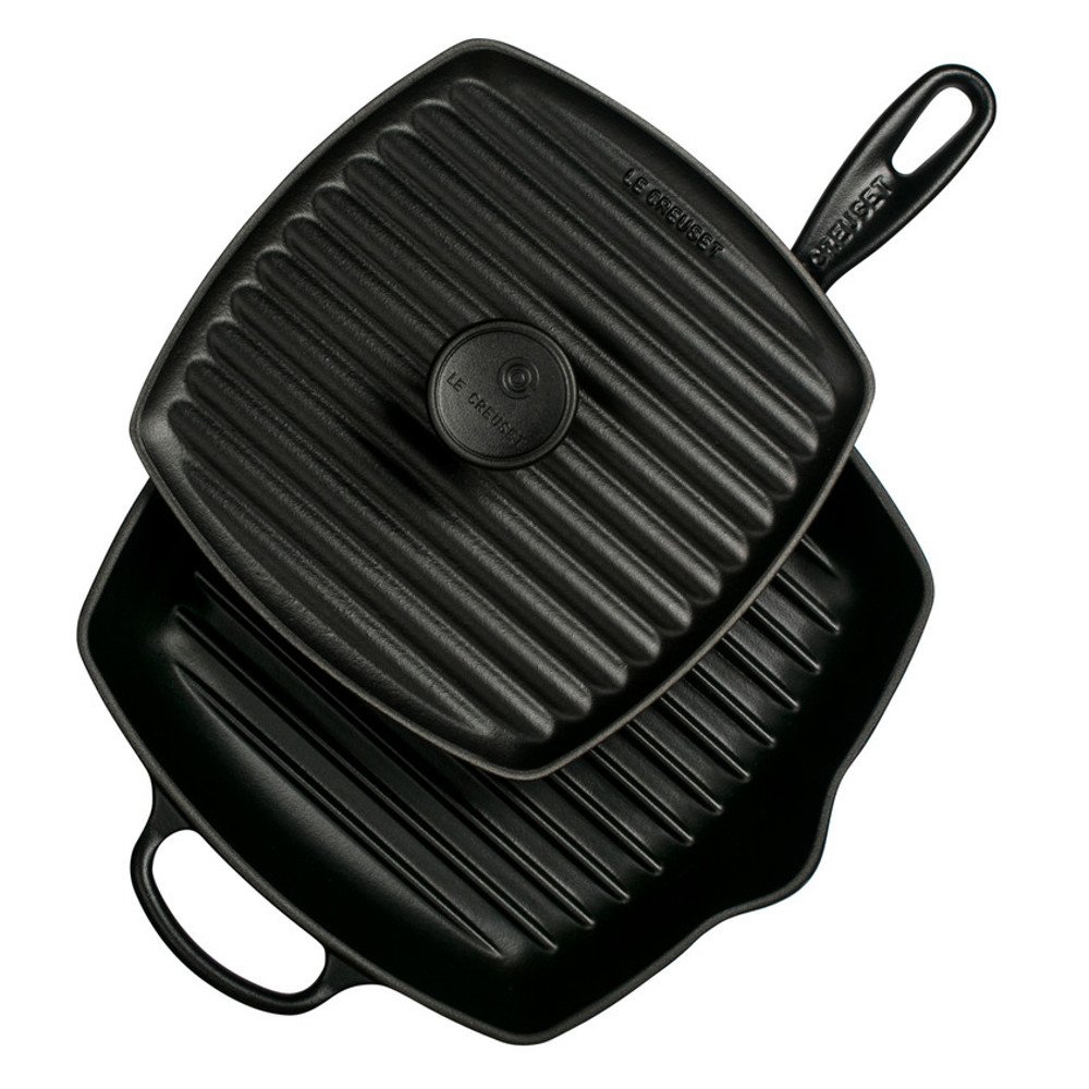 le-creuset-signature-square-skillet-grill-and-panini-press-set-10-25-enameled-ca image 1