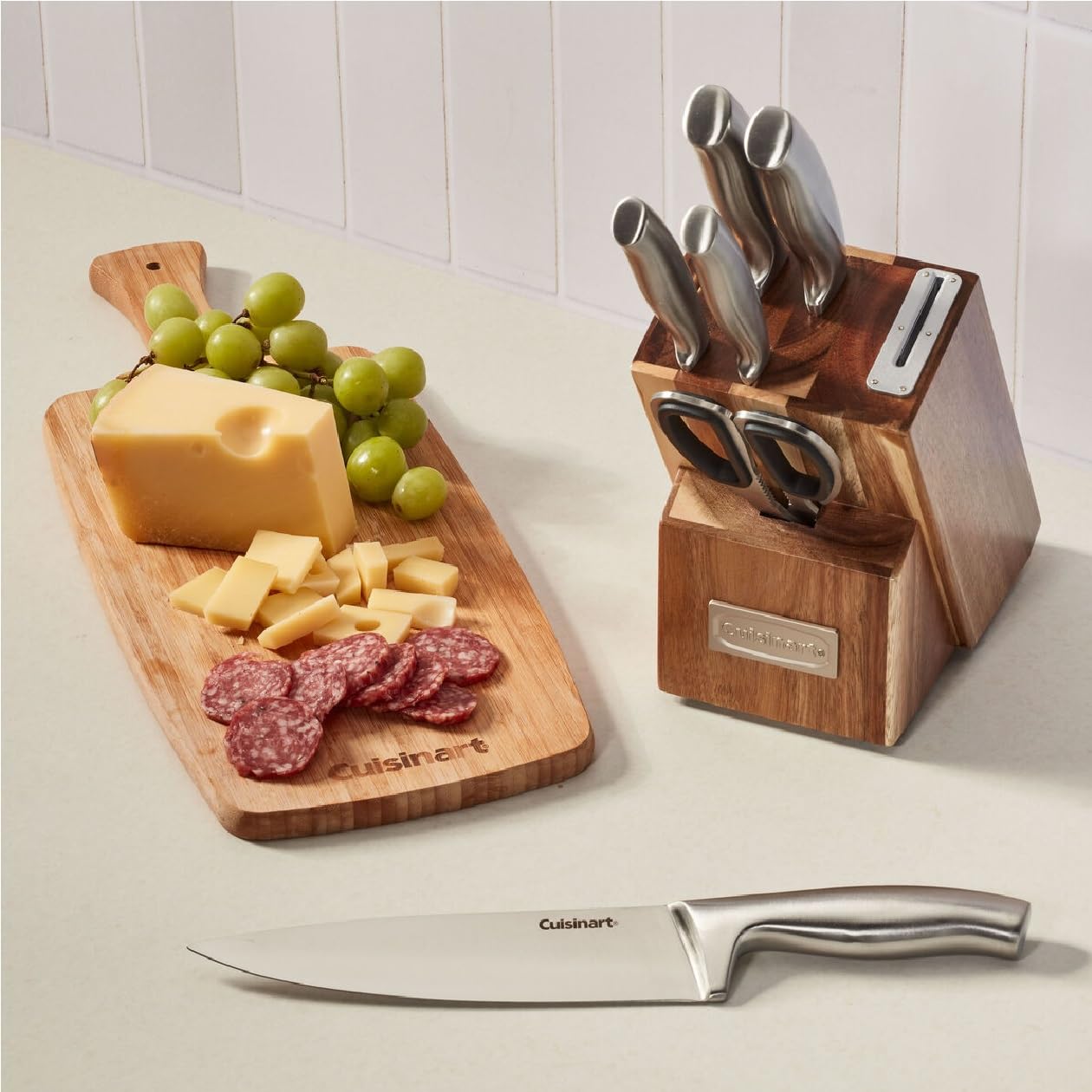 cuisinart-7-piece-stainless-steel-essentials-cutlery-block-set-with-built-in-sha image 4