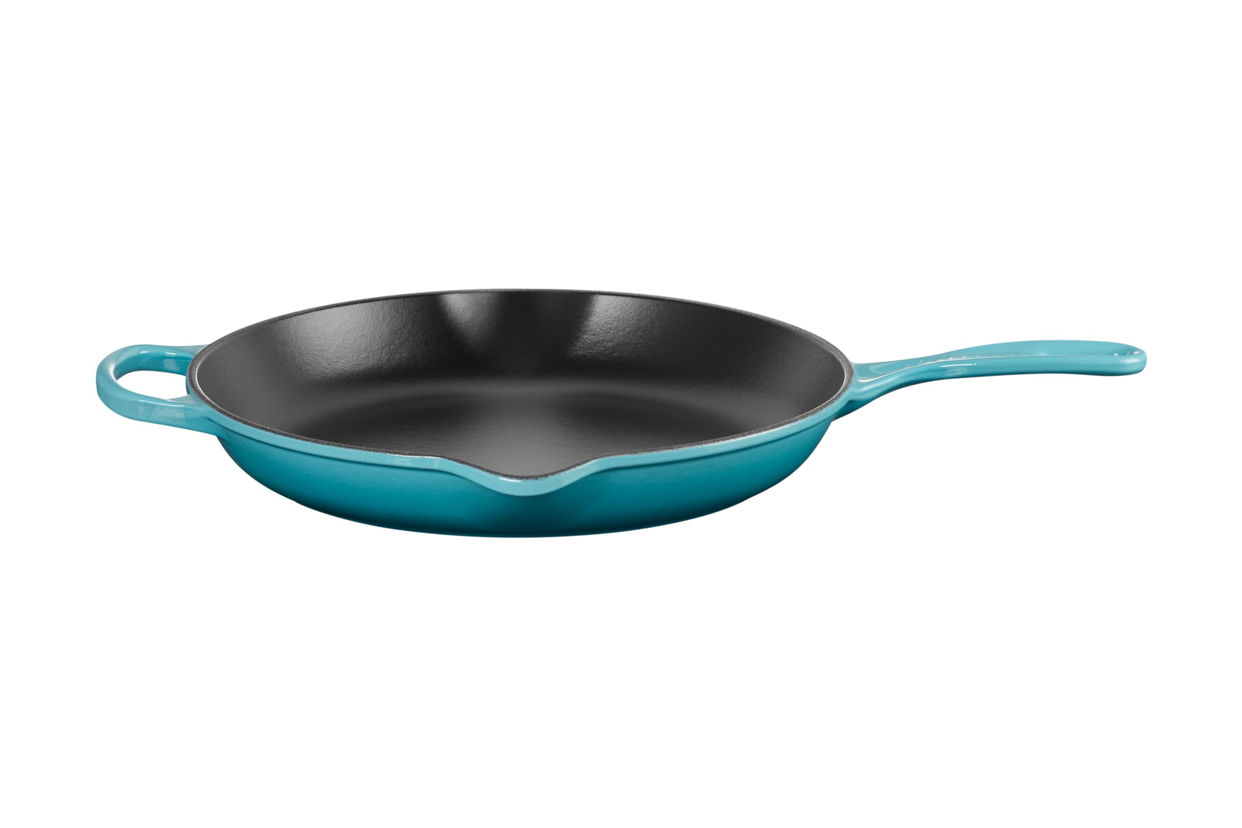 le-creuset-enameled-cast-iron-signature-iron-handle-skillet-11-75-caribbean image 2
