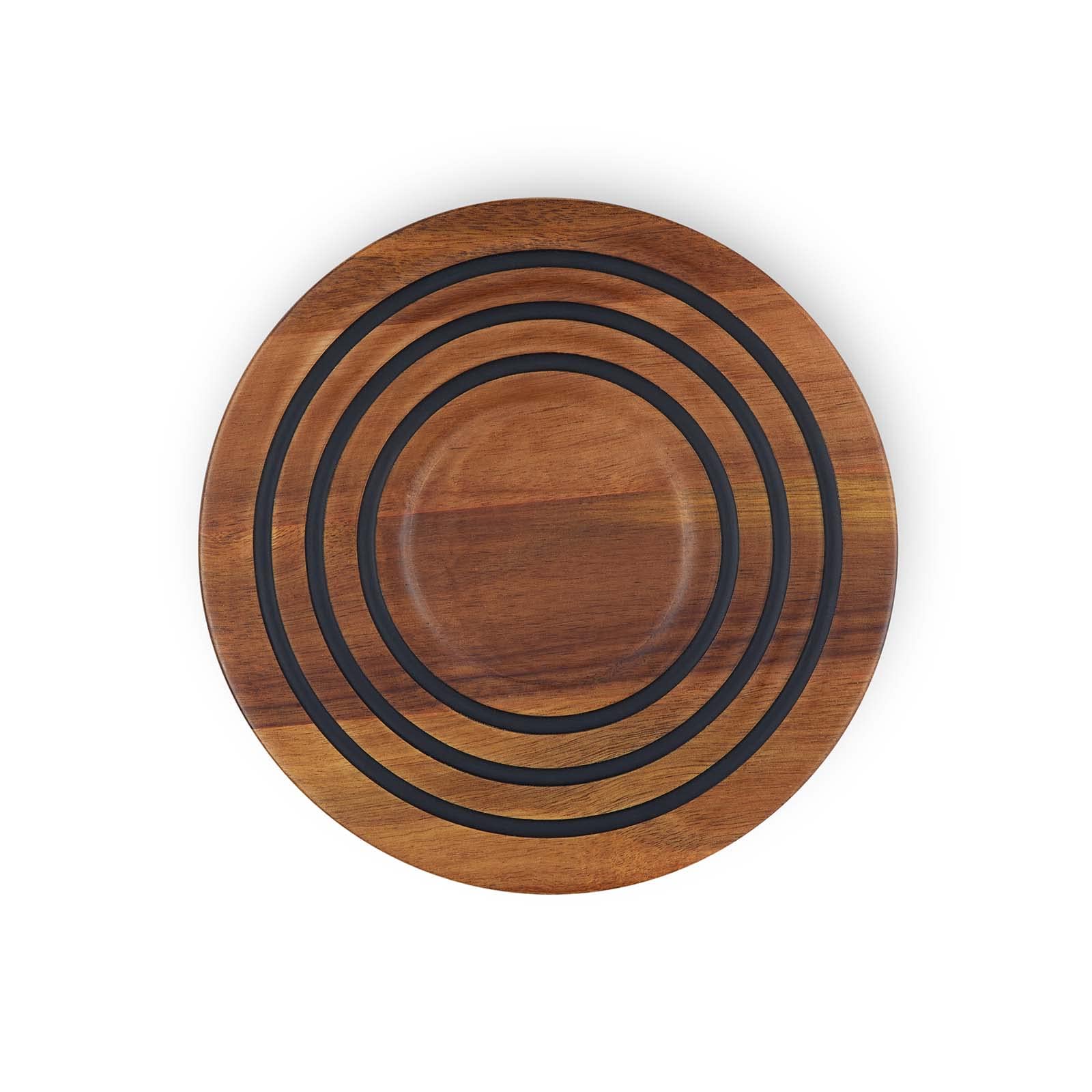 le-creuset-magnetic-wooden-trivet-with-silicone-rings-acacia-wood-8-inch image 1