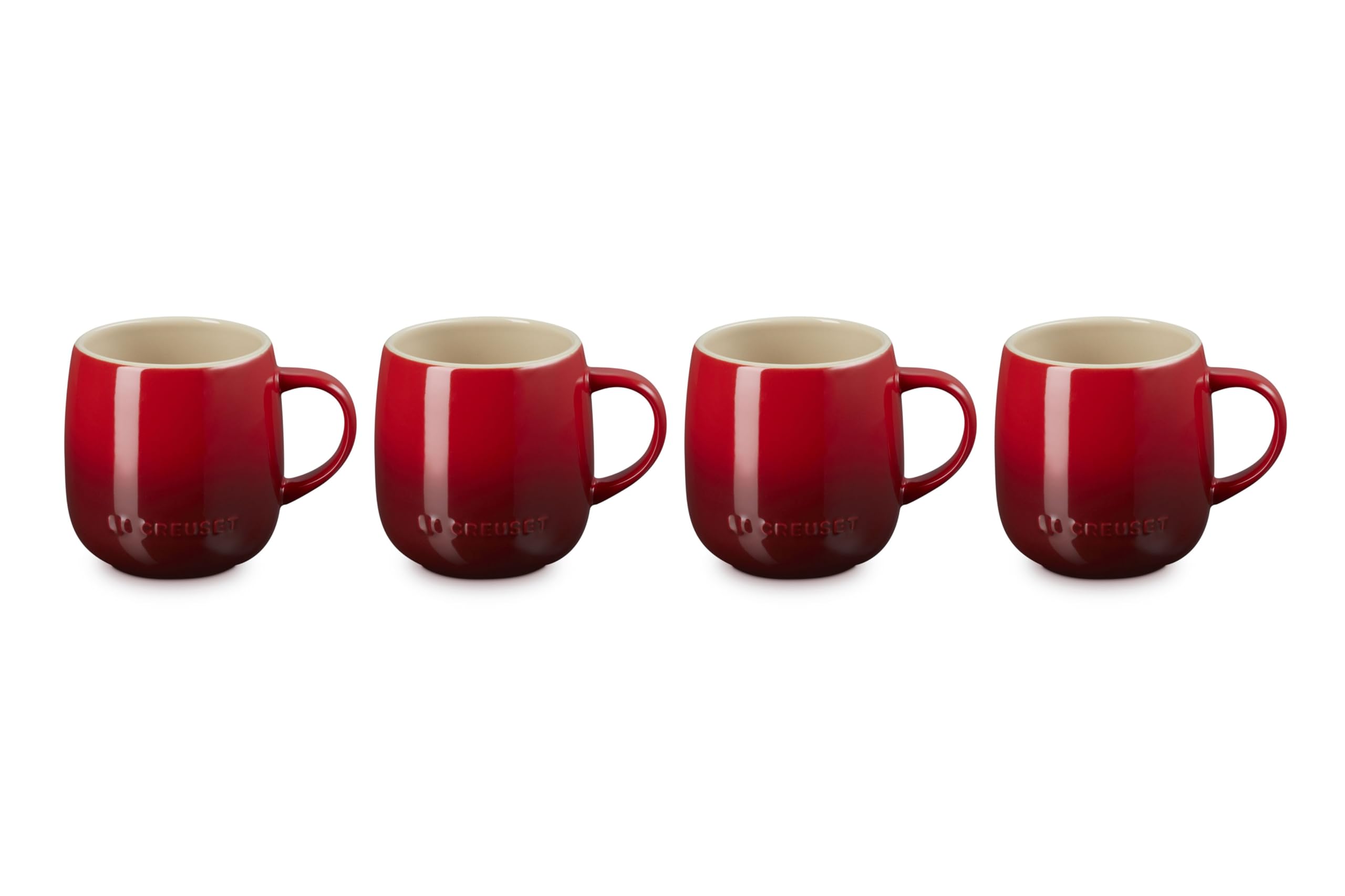 le-creuset-stoneware-heritage-mug-set-of-4-13-oz-cerise image 2