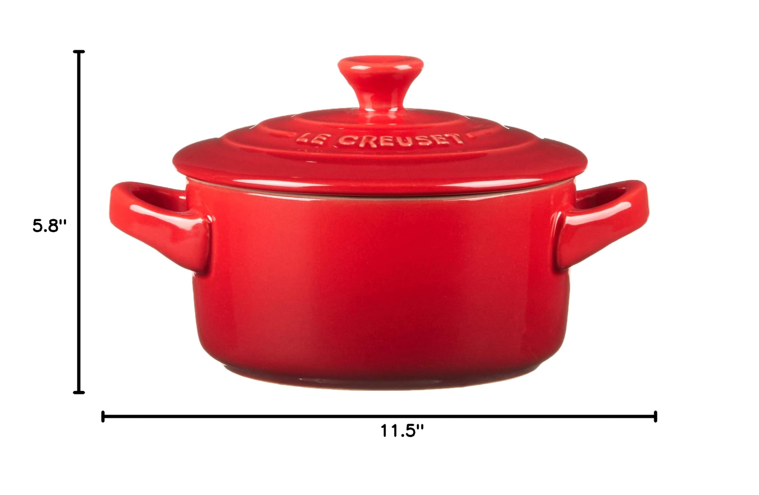 le-creuset-stoneware-set-of-4-mini-cocottes-with-cookbook-8-oz-each-cerise image 8