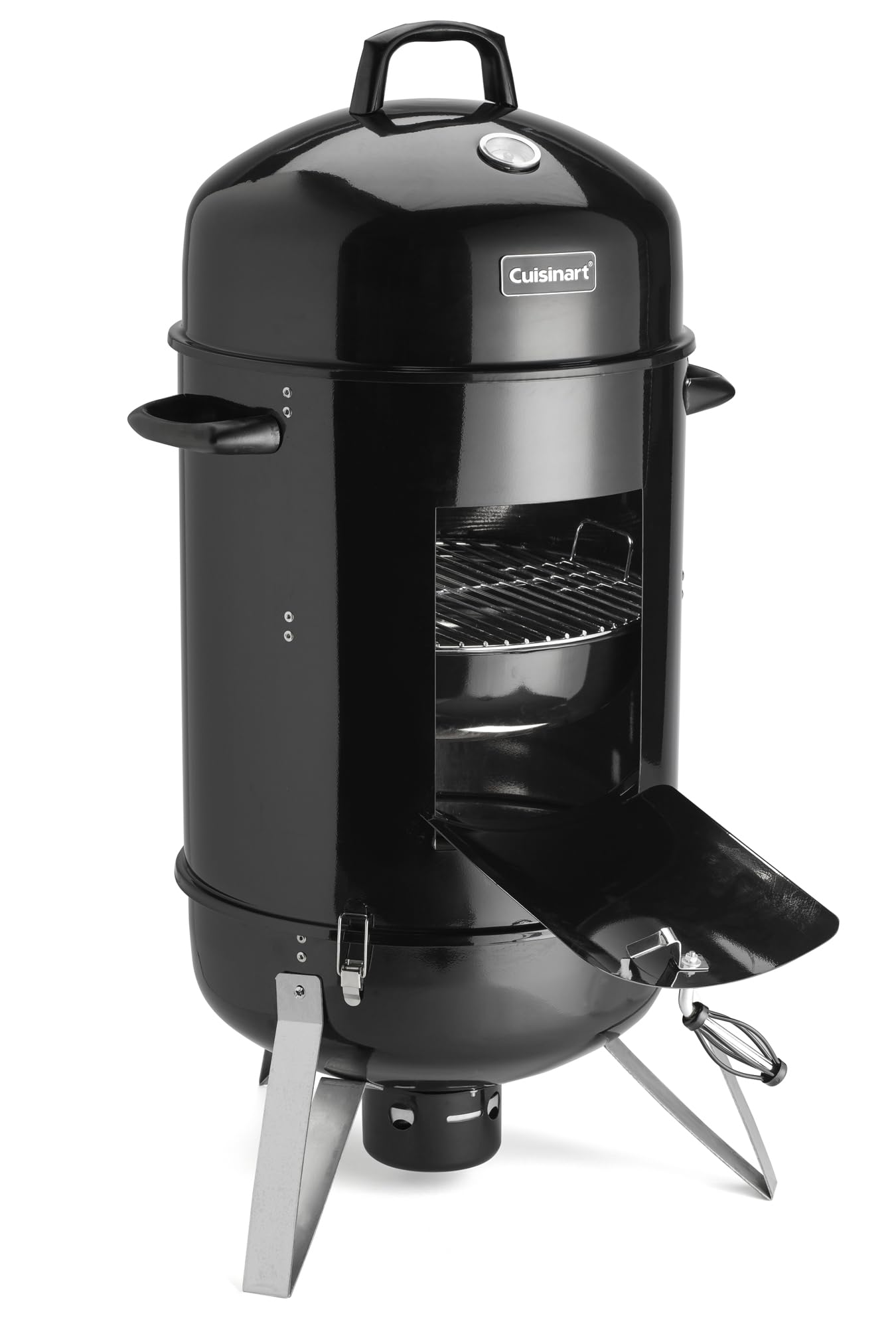 cuisinart-18-inch-vertical-charcoal-smoker-with-integrated-thermometer-water-bow image 8