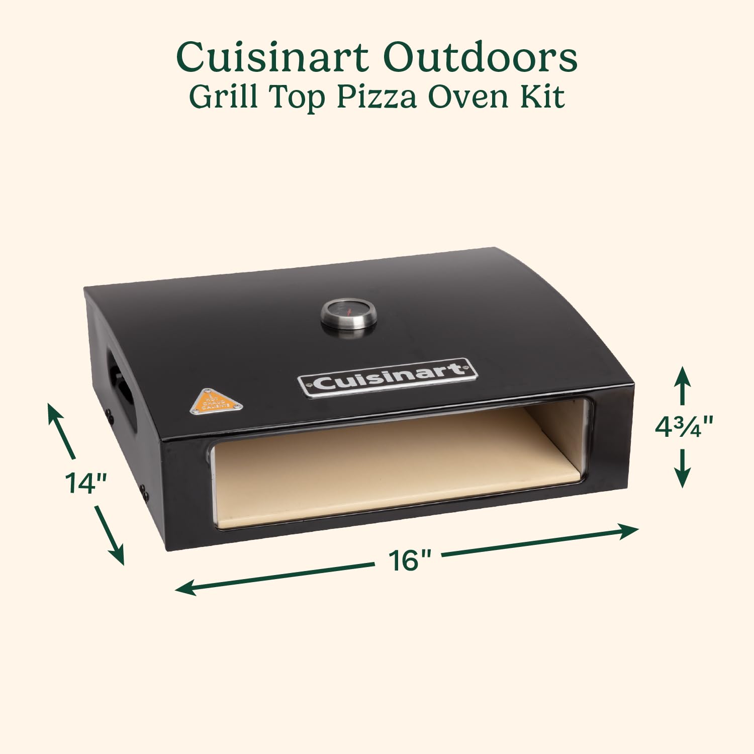 cuisinart-grill-top-pizza-oven-kit-with-cordierite-stone-and-peel-portable-for-g image 2