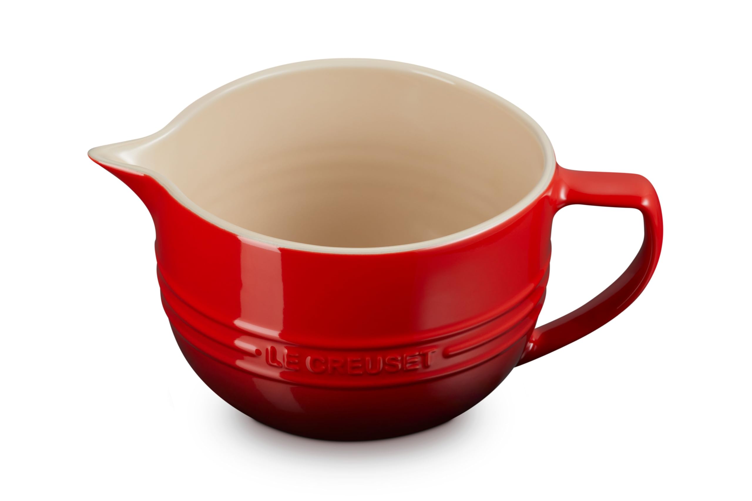 le-creuset-stoneware-signature-batter-bowl-3-25qt-cerise image 2