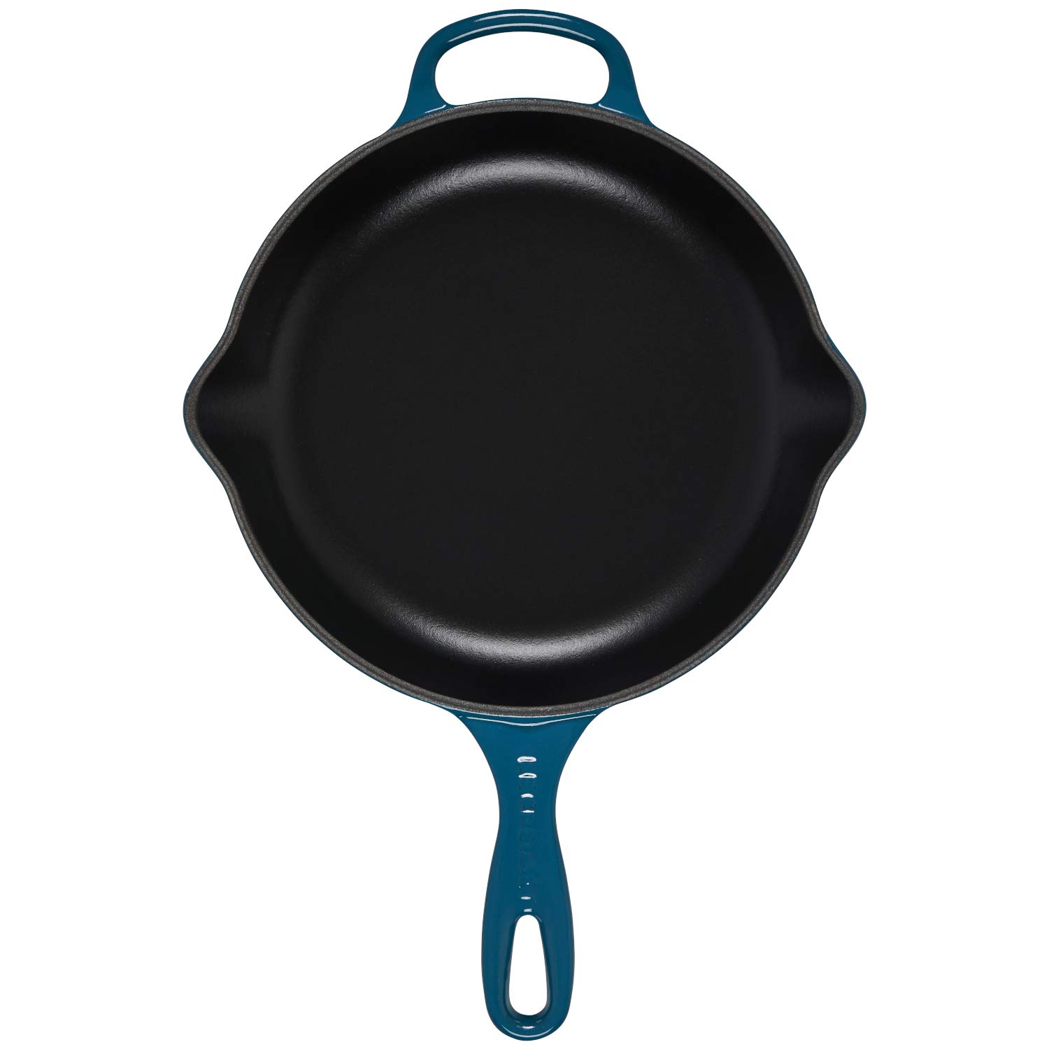 le-creuset-signature-cast-iron-signature-iron-handle-skillet-9-inch-deep-teal image 2