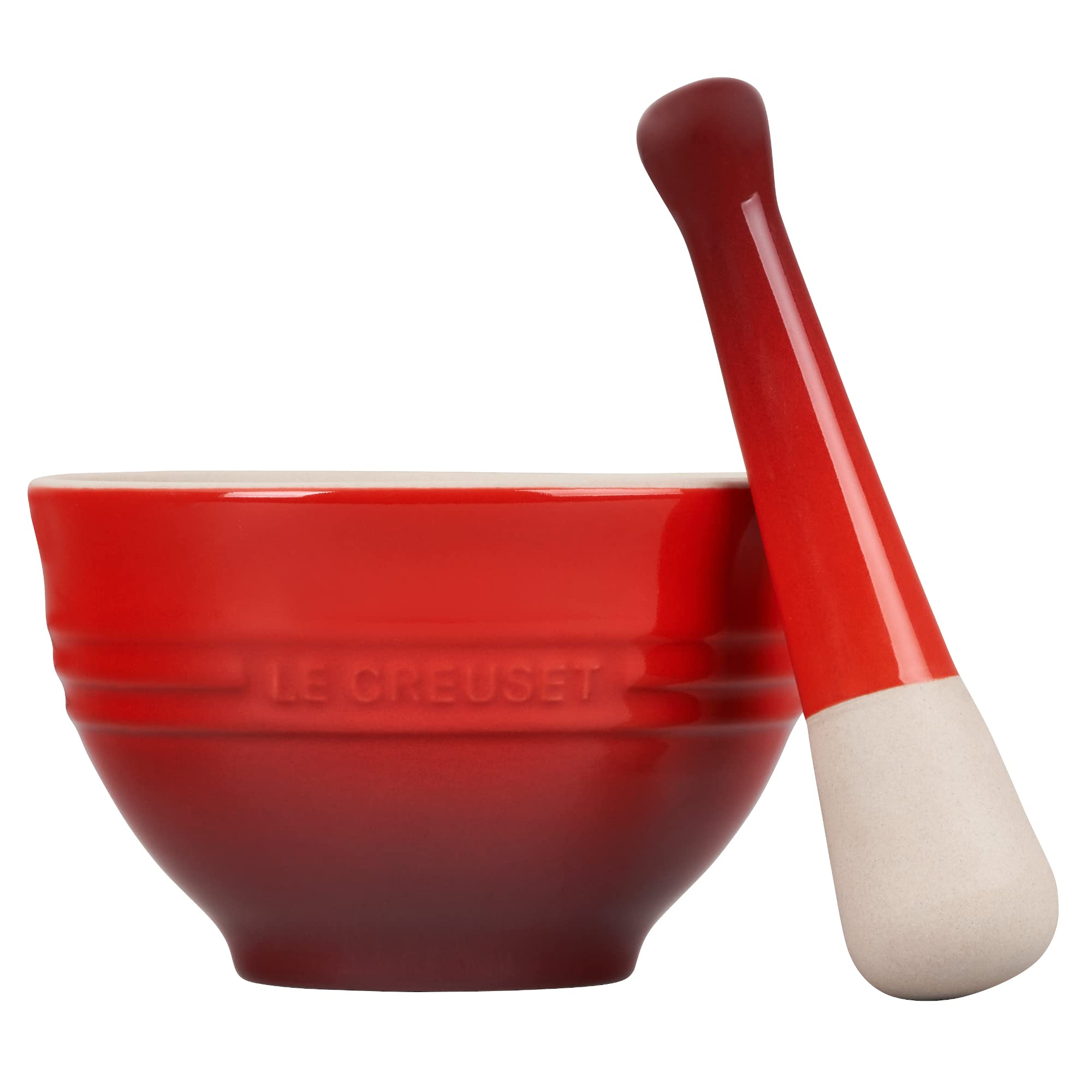 le-creuset-stoneware-mortar-and-pestle-set-10-oz-cerise image 2