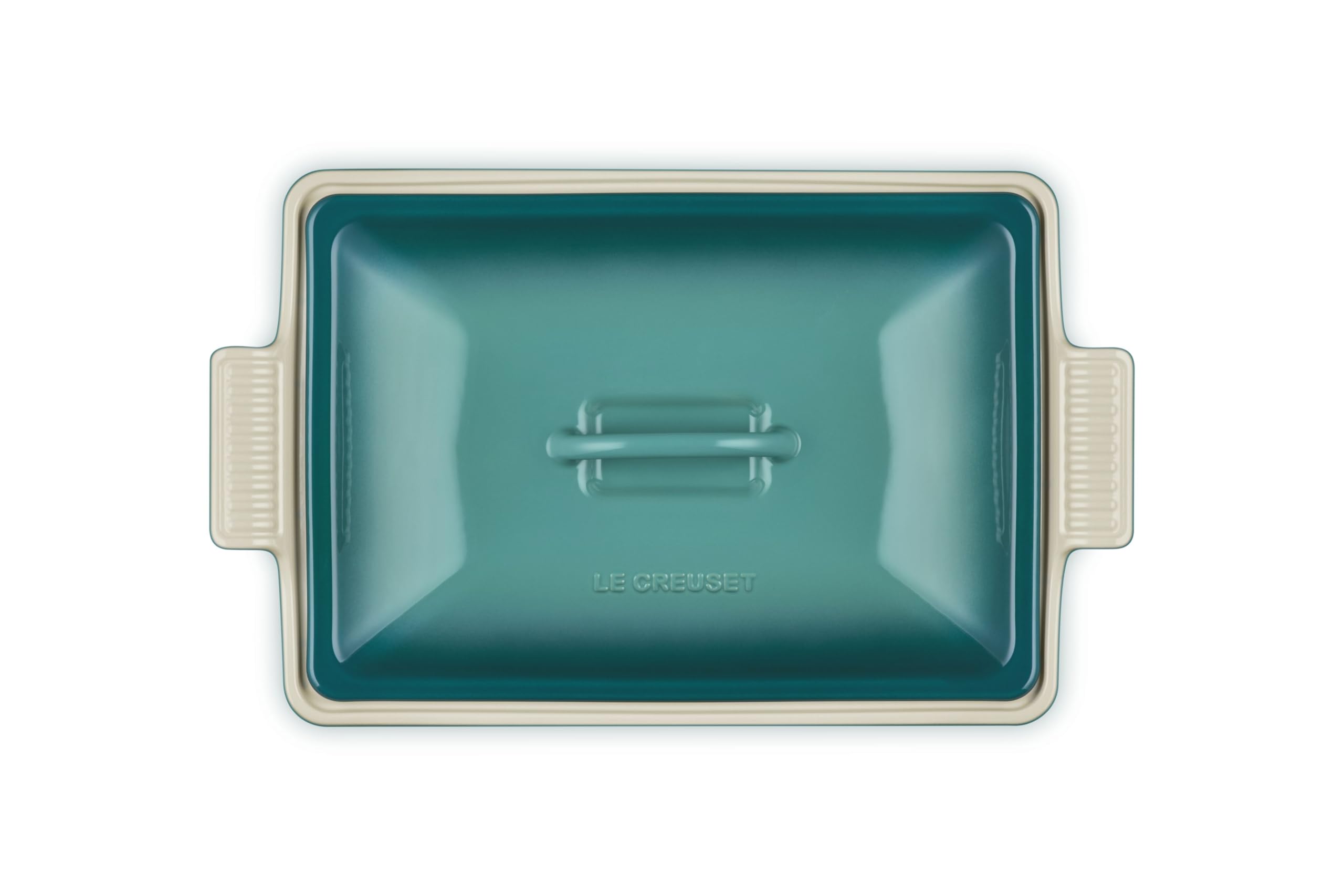 le-creuset-stoneware-heritage-covered-rectangular-casserole-4-qt-12-x-9-riviera image 3
