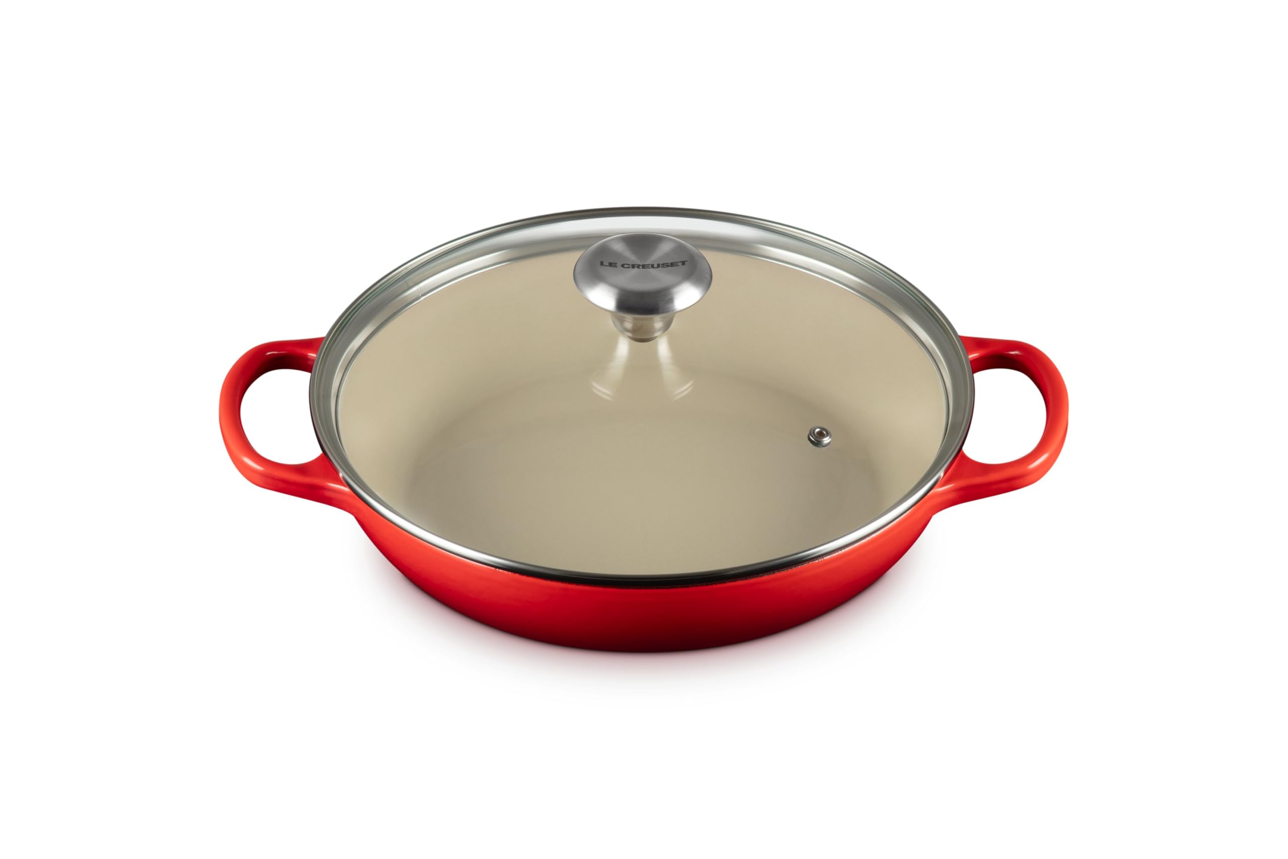 le-creuset-enameled-cast-iron-signature-round-braiser-2-25-qt-with-glass-lid-cer image 1
