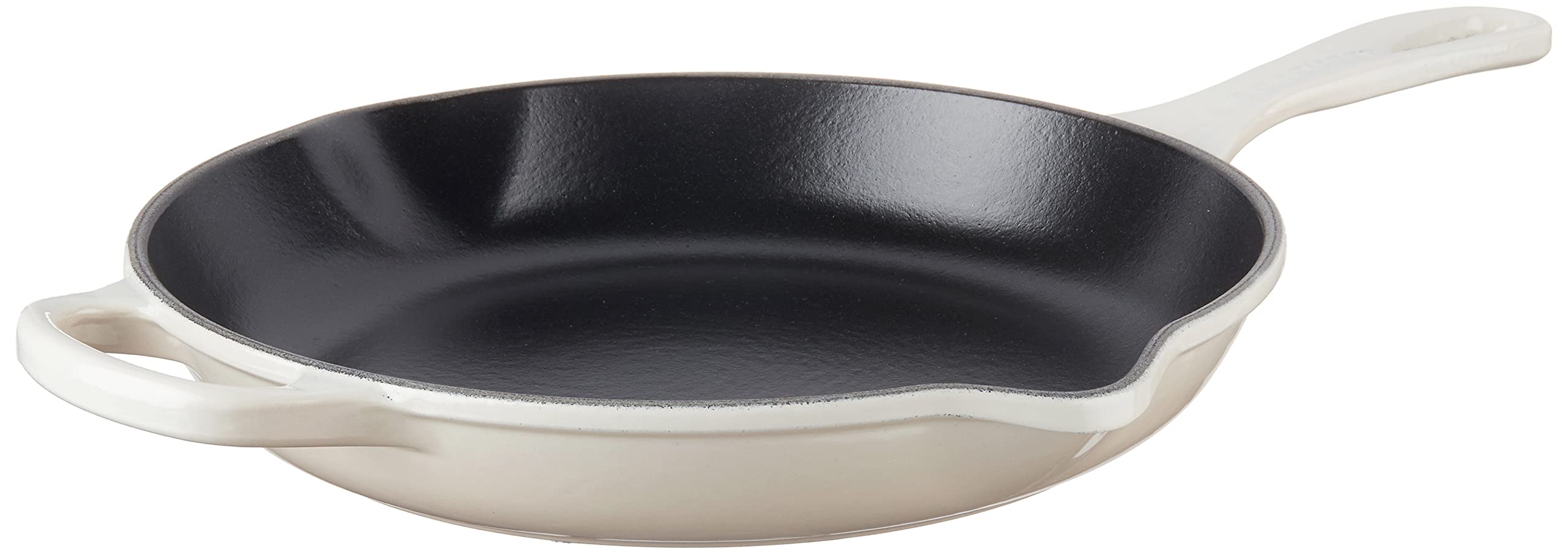 le-creuset-enameled-cast-iron-signature-iron-handle-skillet-10-25-meringue image 7
