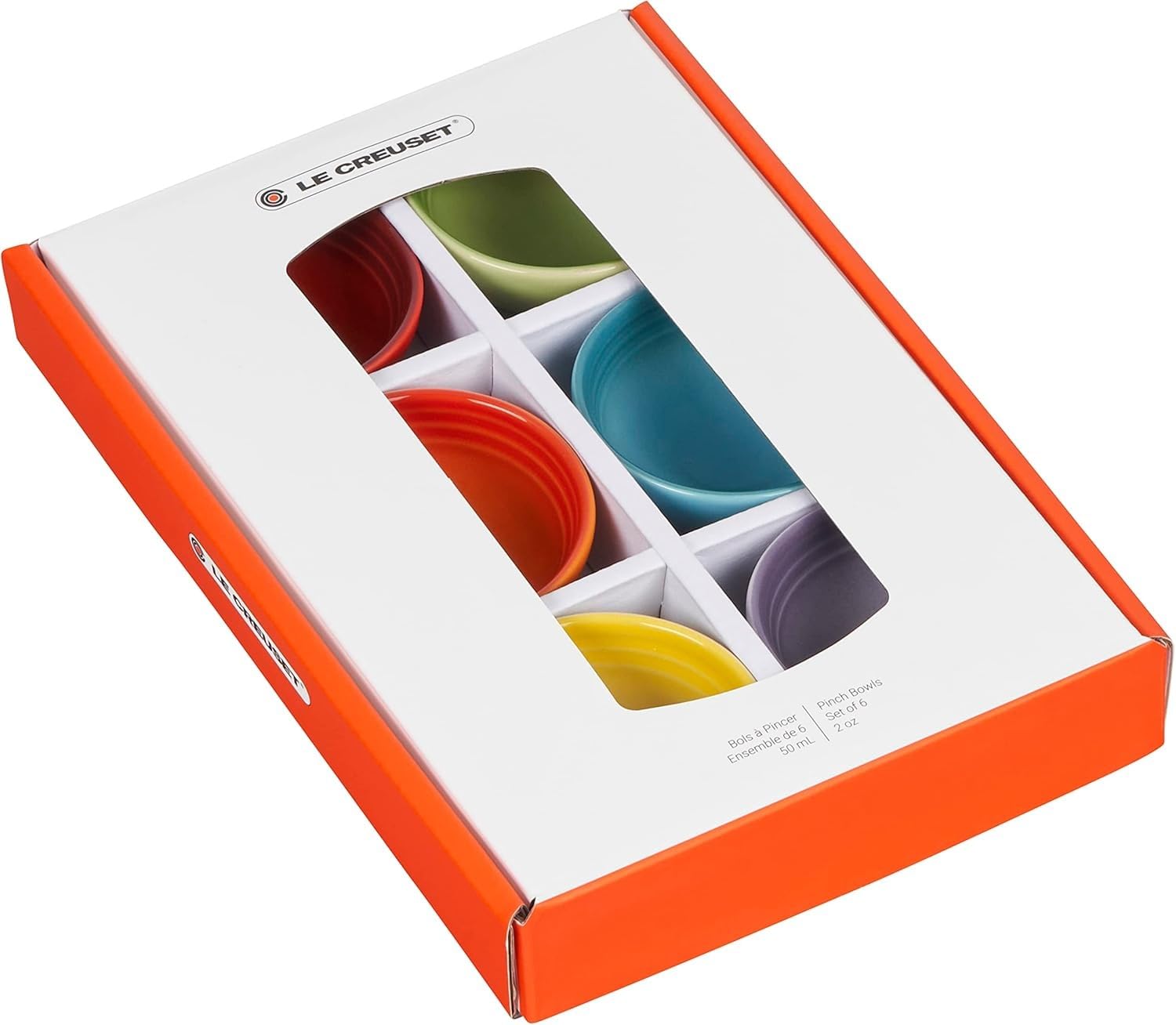le-creuset-vancouver-2-oz-pinch-bowls-set-of-6-multi-colored-stoneware-gift-box image 8