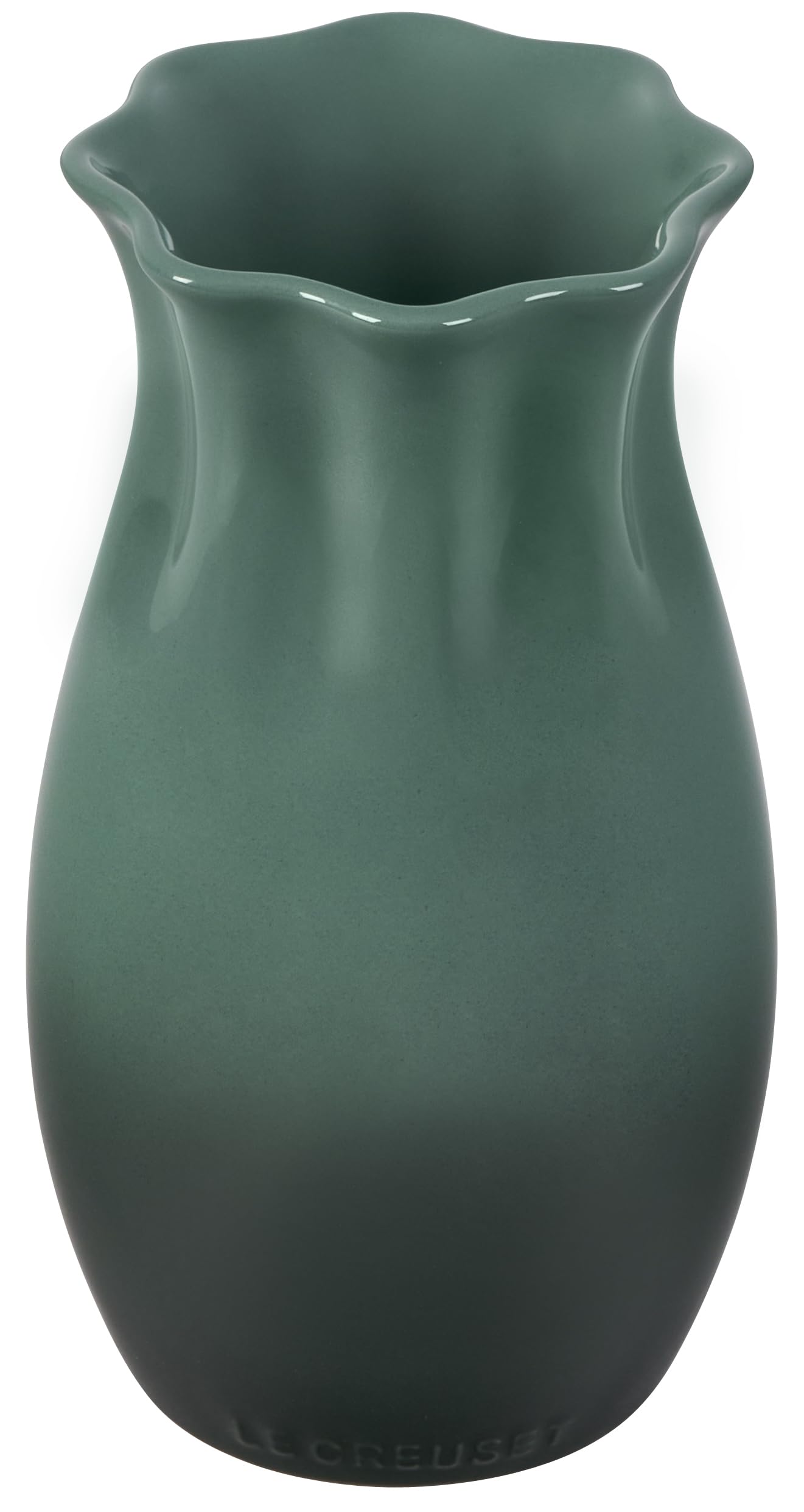 le-creuset-stoneware-ruffle-small-vase-6-5-h-x-3-5-d-cerise image 6