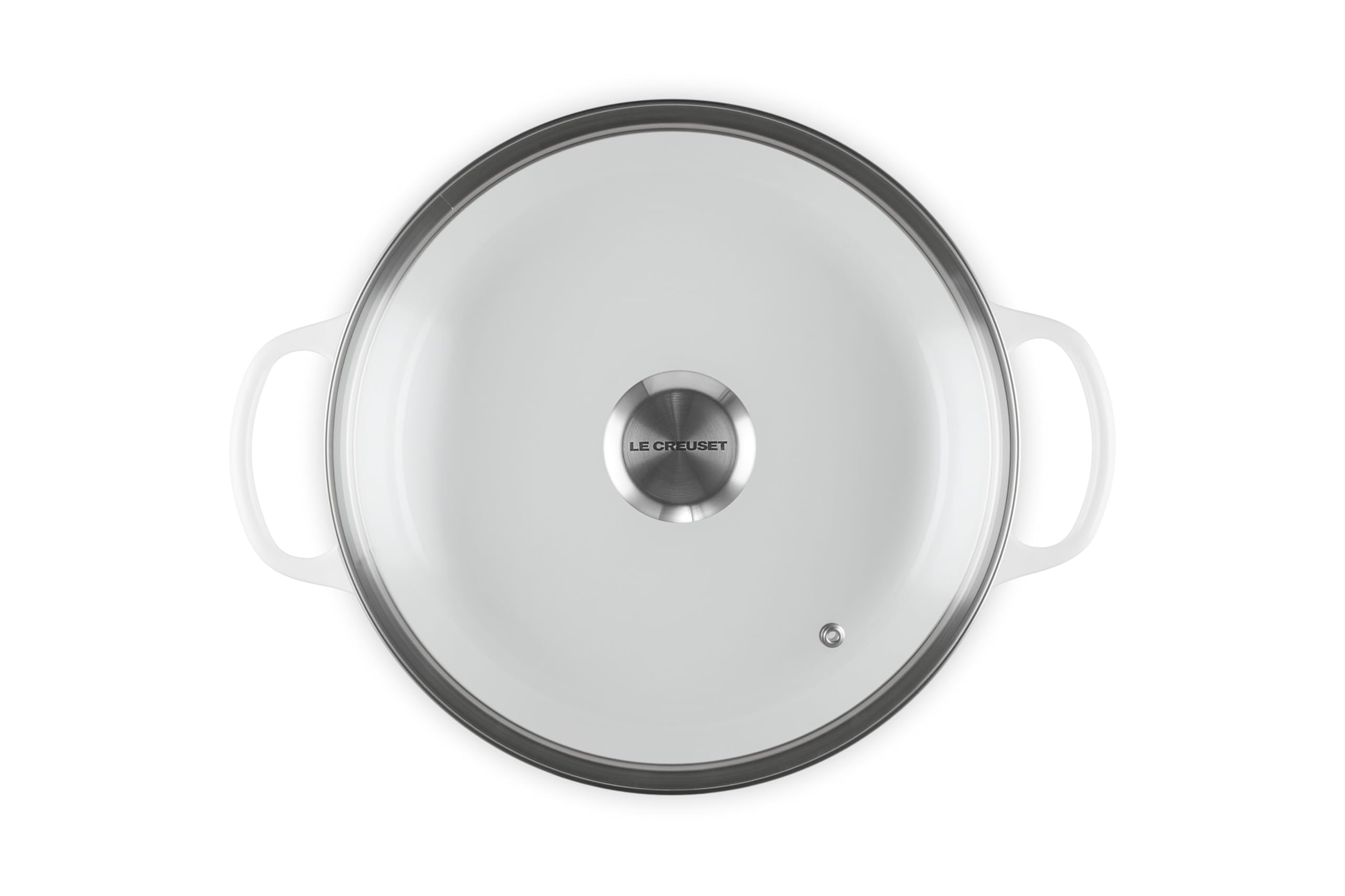 le-creuset-enameled-cast-iron-signature-round-braiser-2-25-qt-with-glass-lid-whi image 2