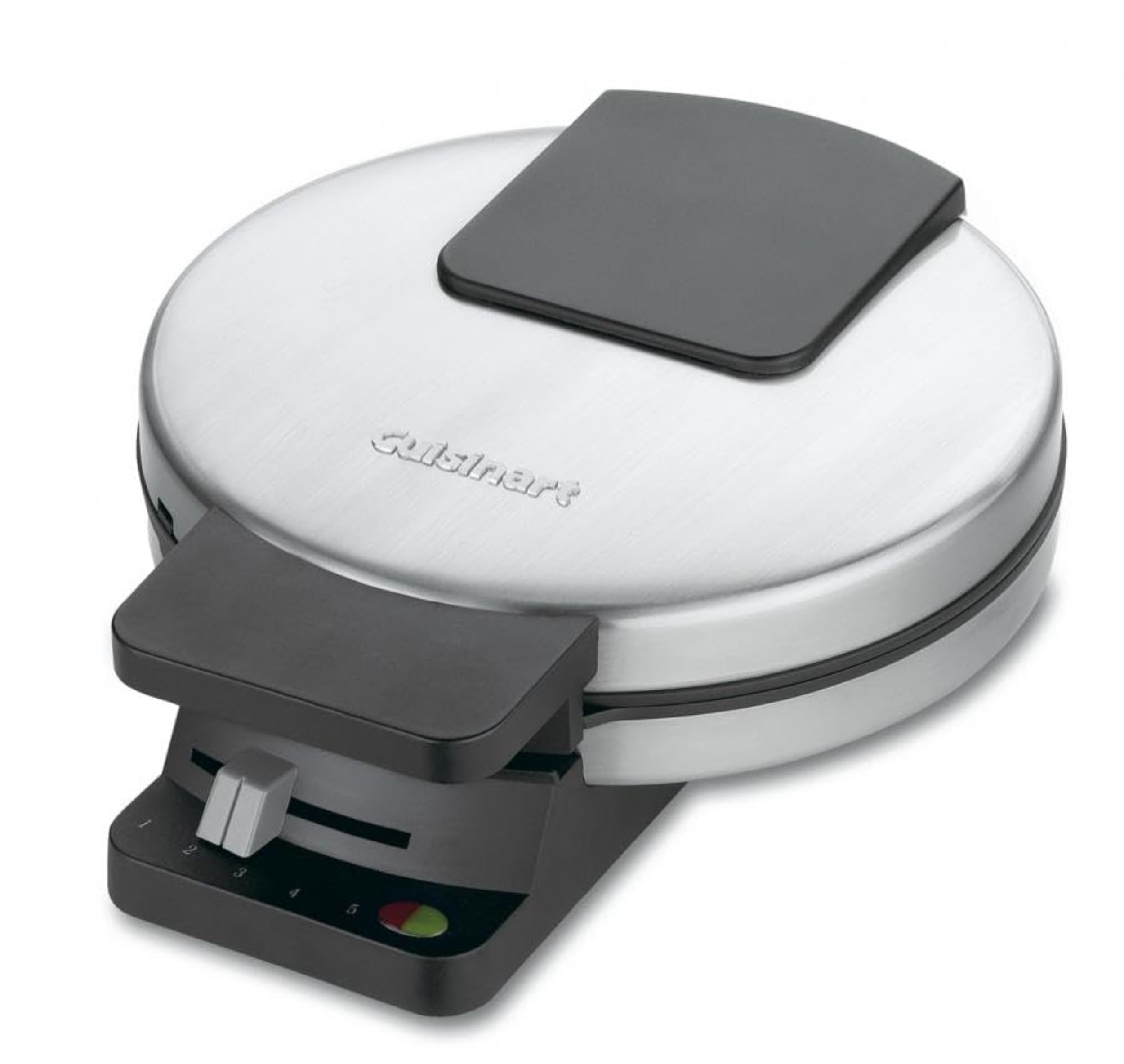 cuisinart-wmr-canas-round-classic-waffle-maker-1250w-5-browning-settings-brushed image 1
