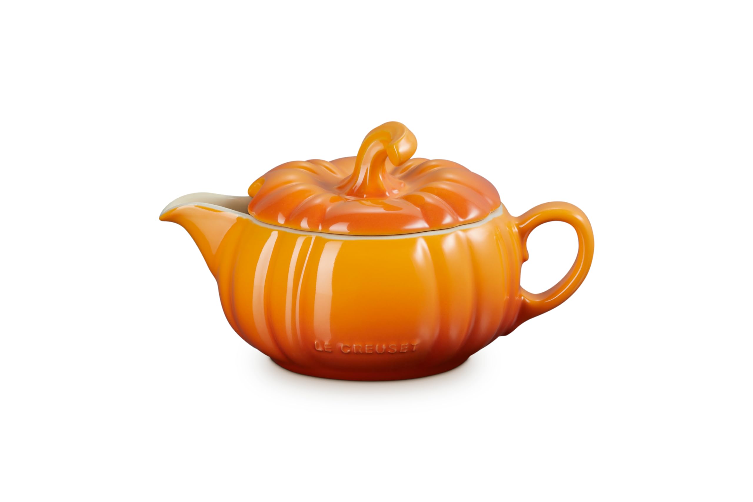 le-creuset-stoneware-pumpkin-gravy-boat-with-lid-14-oz-olive image 7