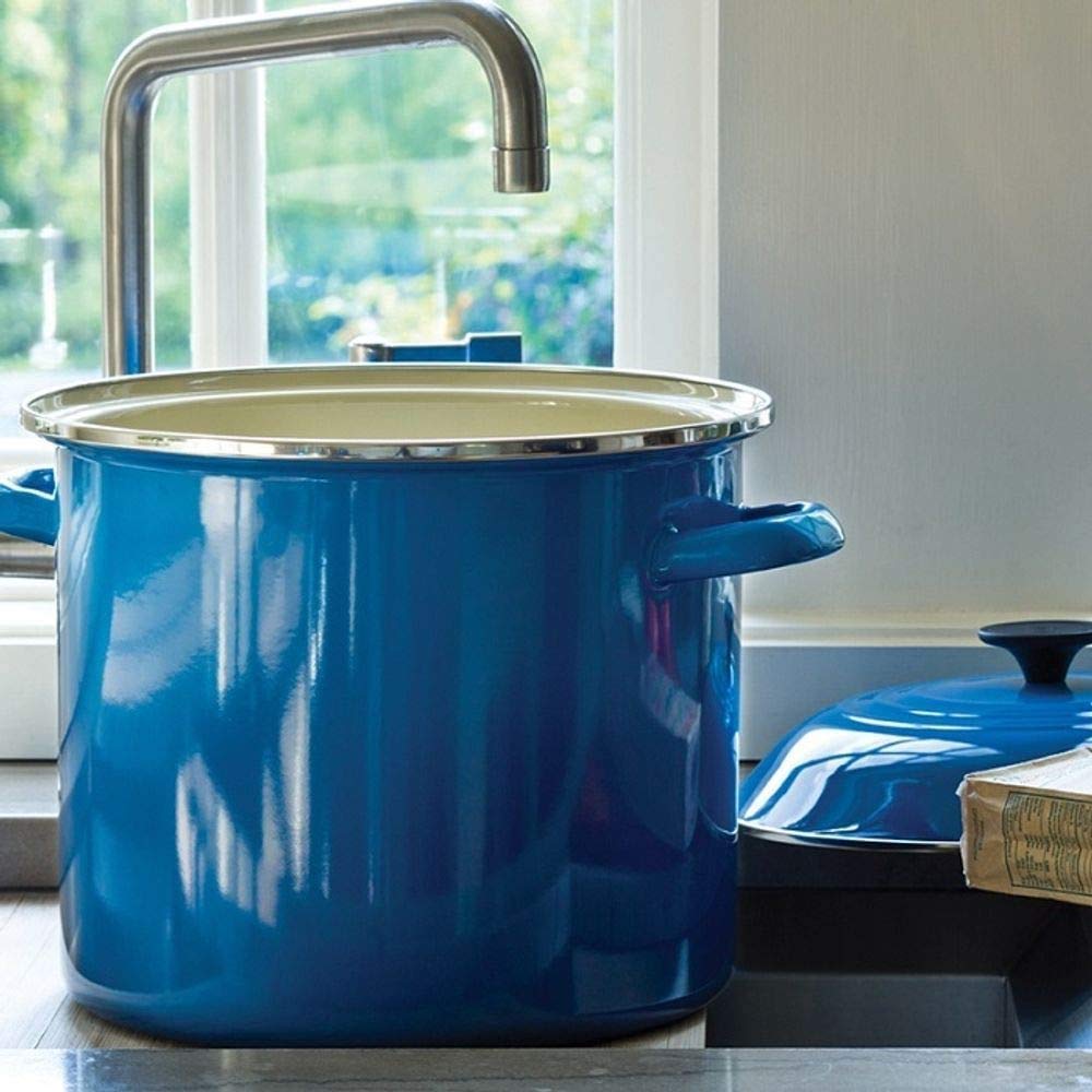 le-creuset-enamel-on-steel-stockpot-8-qt-marseille-durable-porcelain-enamel-all- image 4