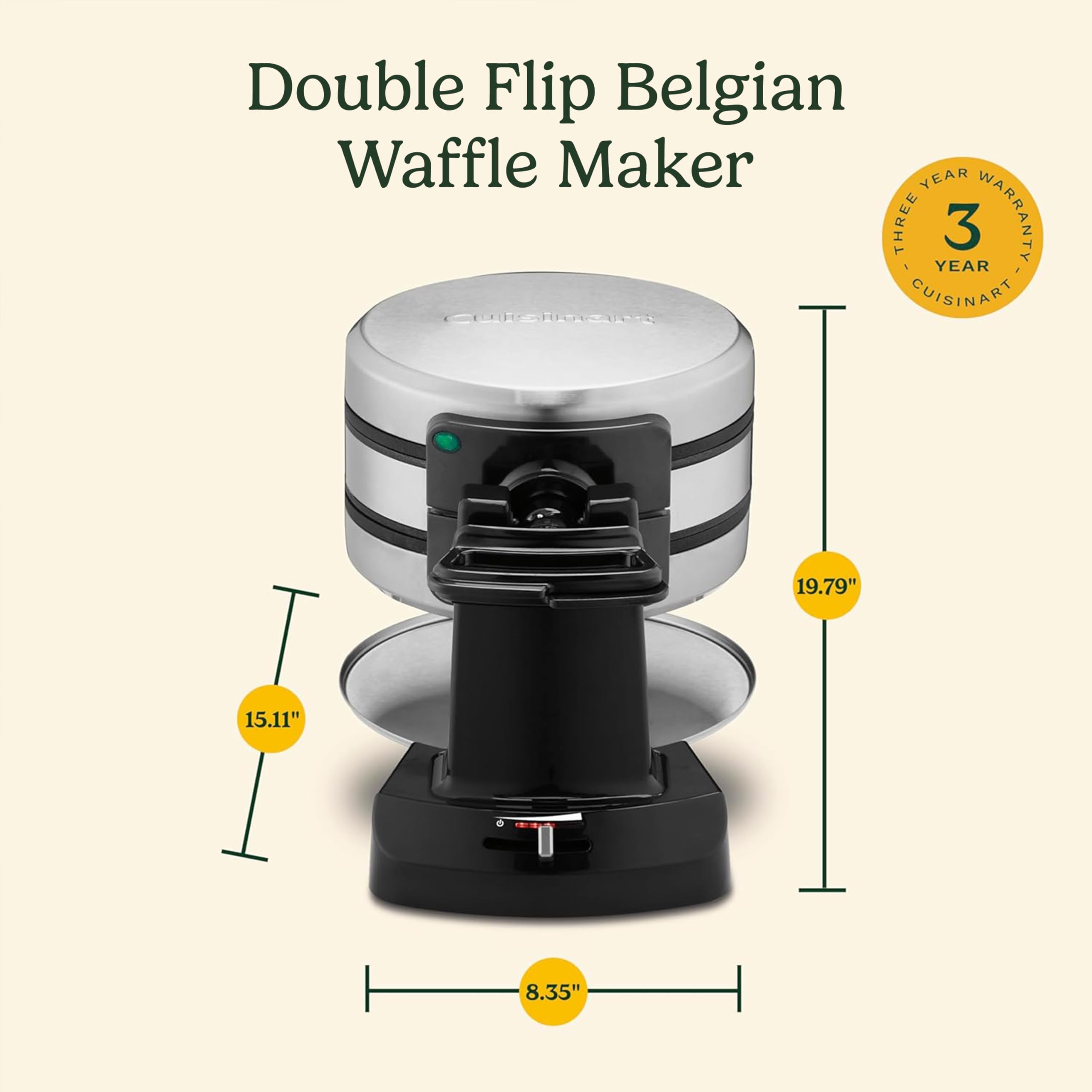 cuisinart-double-flip-belgian-waffle-maker-waf-f40nas-stainless-steel-grey-and-b image 8