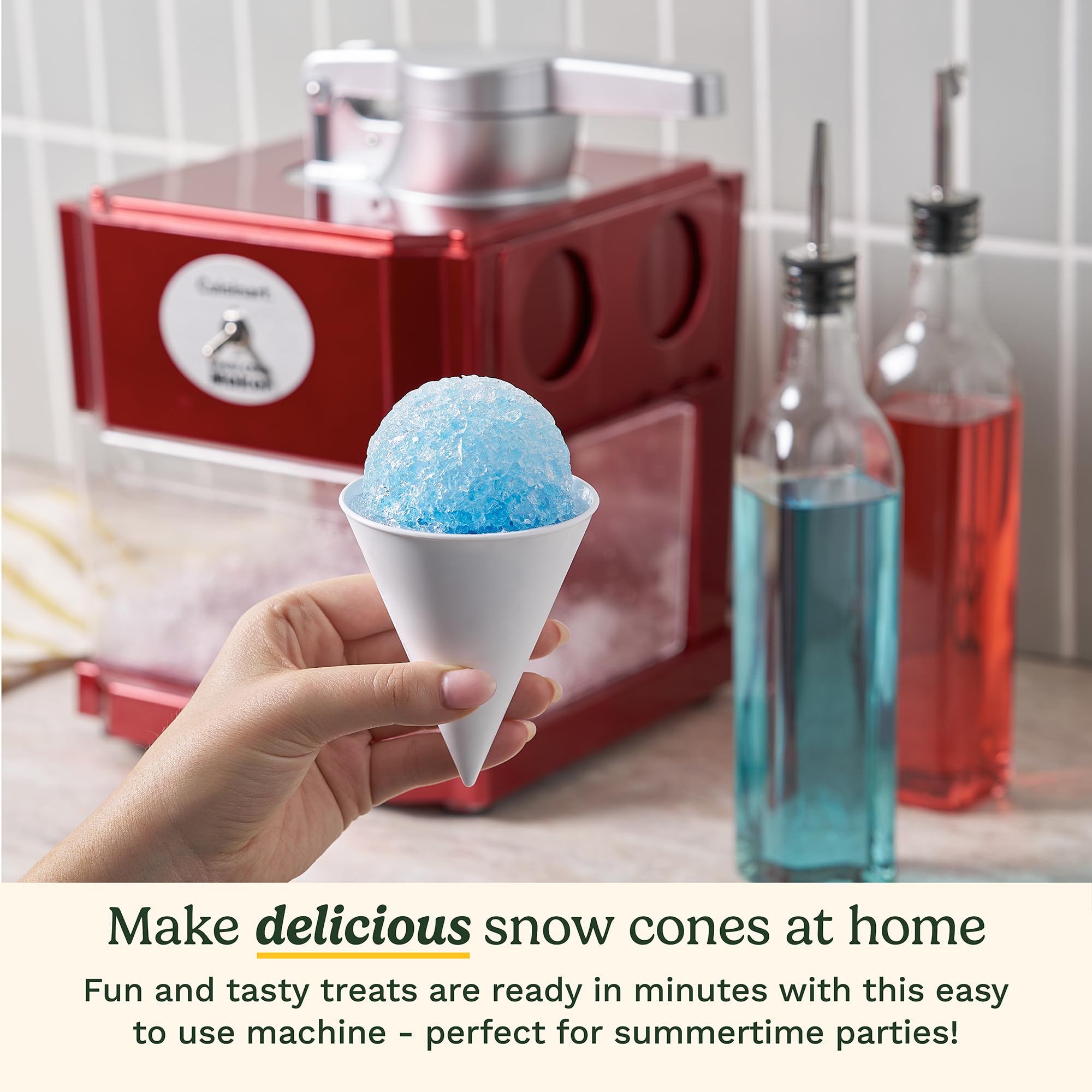 cuisinart-snow-cone-machine-scm-10p1-home-shaved-ice-maker-red image 4