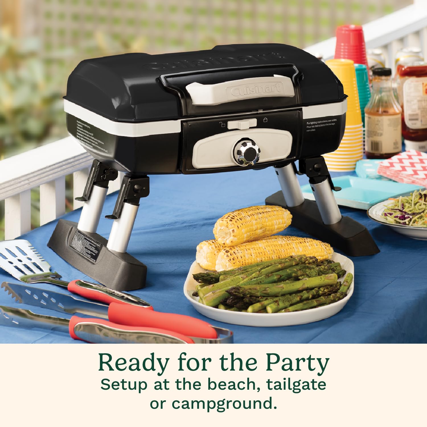 cuisinart-petite-gourmet-portable-gas-grill-compact-tabletop-bbq-with-5-500-btu- image 3