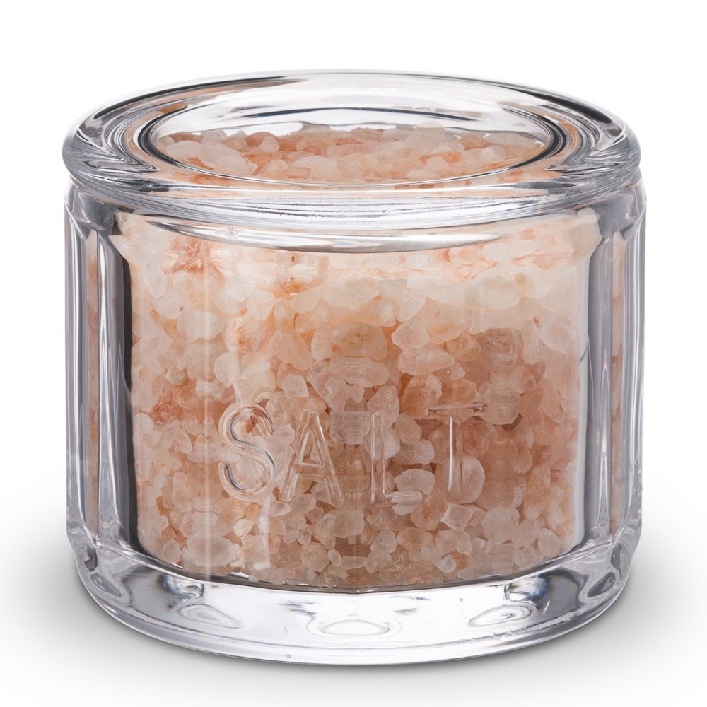 kook-round-glass-salt-cellar-with-lid-10-oz-embossed-design image 5