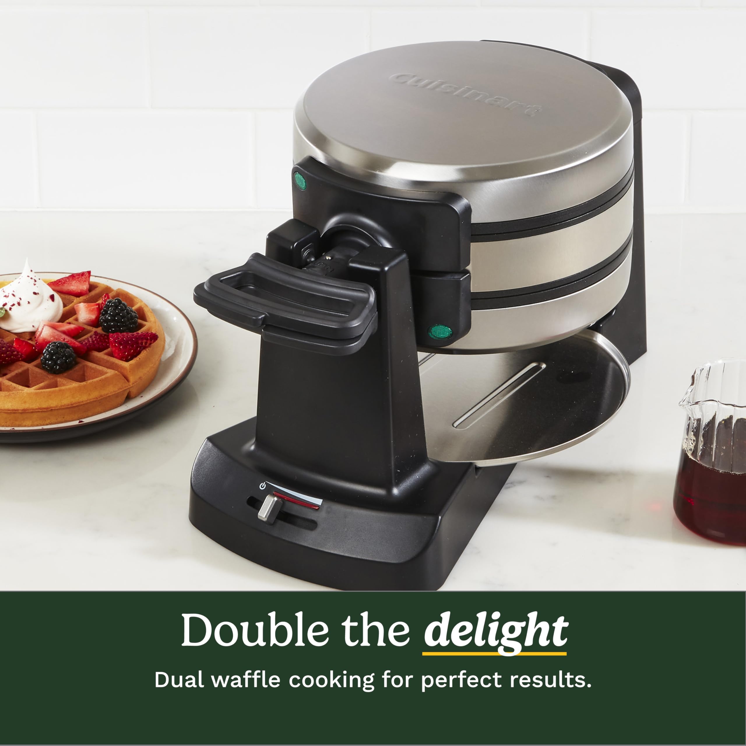 cuisinart-double-flip-belgian-waffle-maker-waf-f40nas-stainless-steel-grey-and-b image 3