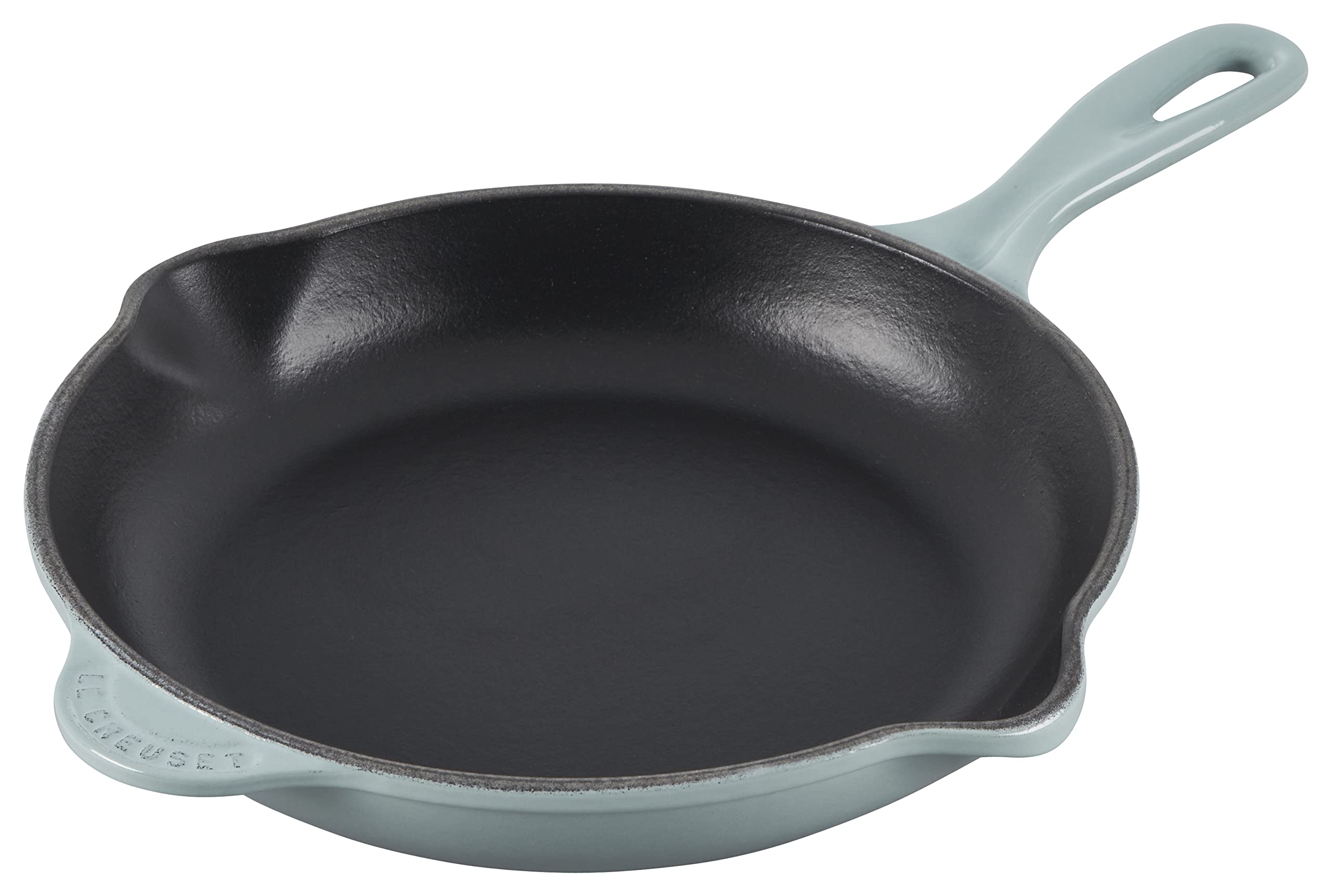 le-creuset-classic-cast-iron-handle-skillet-9-sea-salt image 1