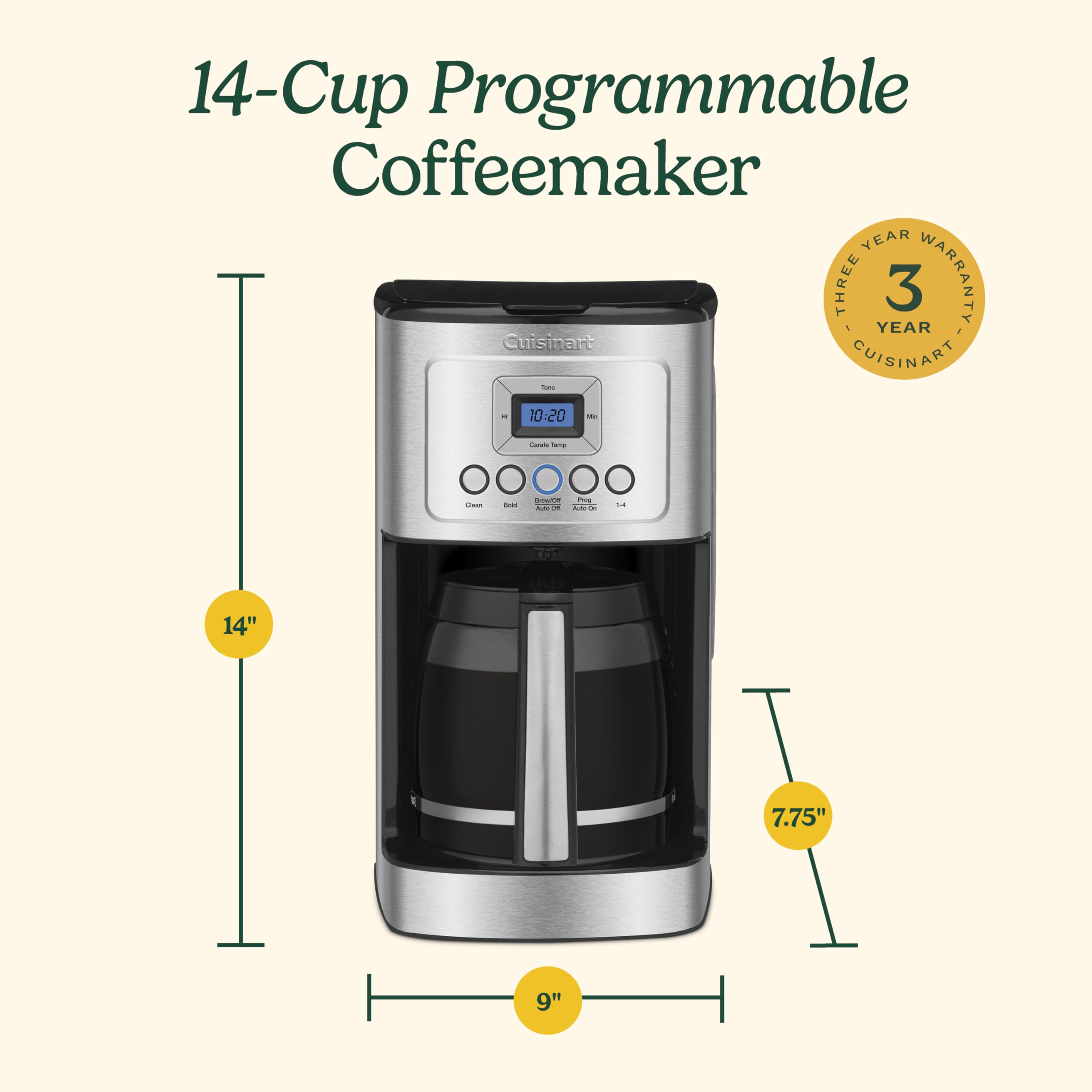 cuisinart-dcc-3200-14-cup-programmable-perfectemp-coffee-maker-stainless-steel image 6