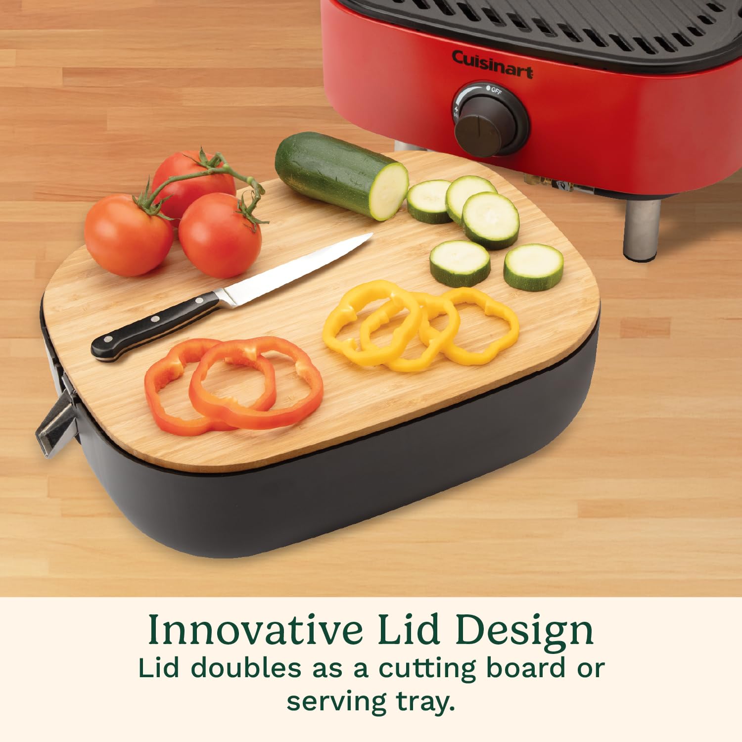 cuisinart-venture-portable-gas-grill-with-cutting-board-lid-154-sq-in-cast-iron- image 3