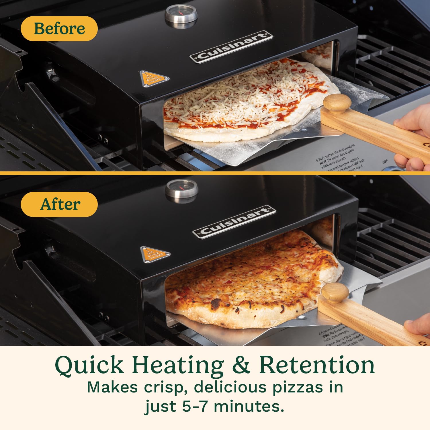 cuisinart-grill-top-pizza-oven-kit-with-cordierite-stone-and-peel-portable-for-g image 5