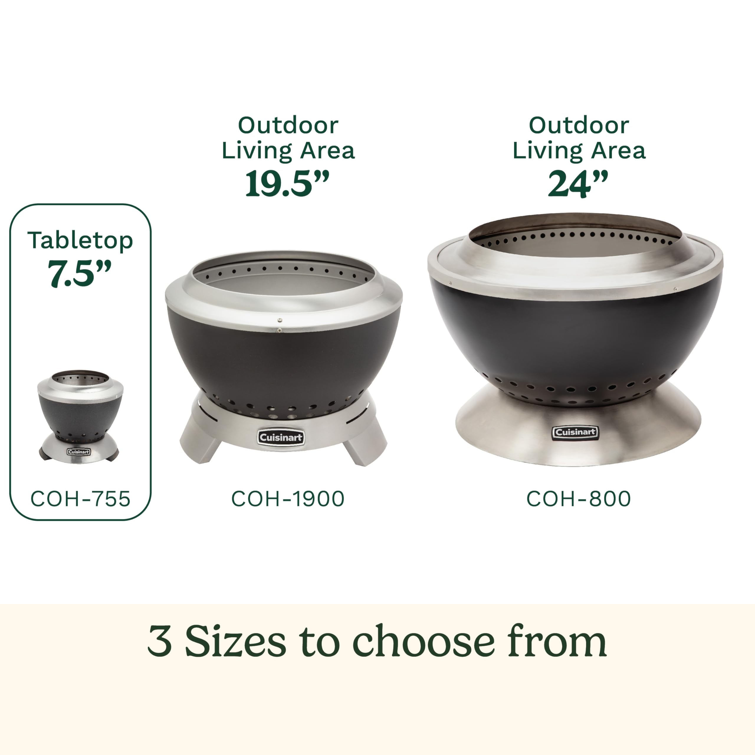 cuisinart-cleanburn-smokeless-tabletop-fire-pit-7-5-portable-stainless-steel-fir image 3