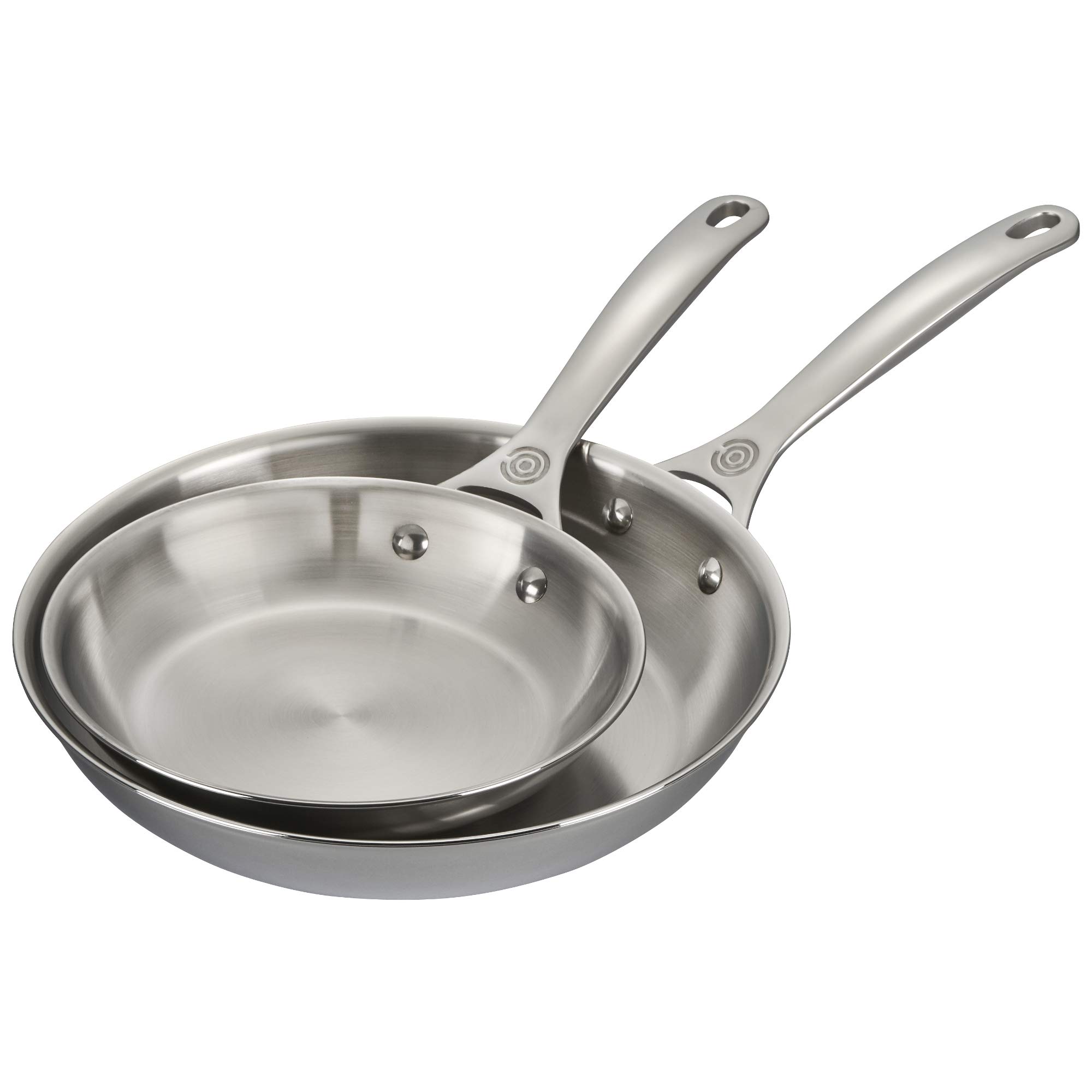 le-creuset-tri-ply-stainless-steel-2-piece-fry-pan-set-8-10 image 1
