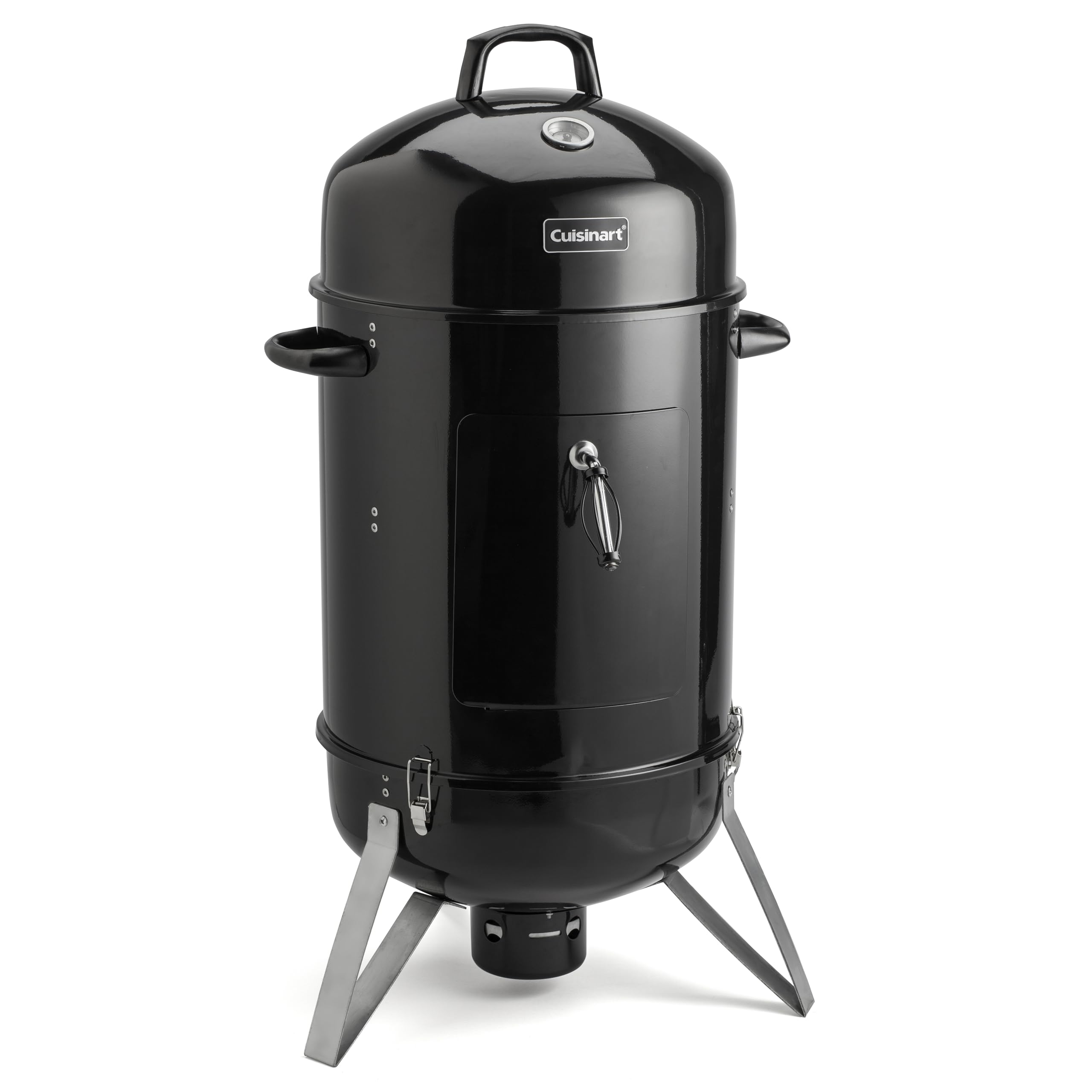 cuisinart-18-inch-vertical-charcoal-smoker-with-integrated-thermometer-water-bow image 1