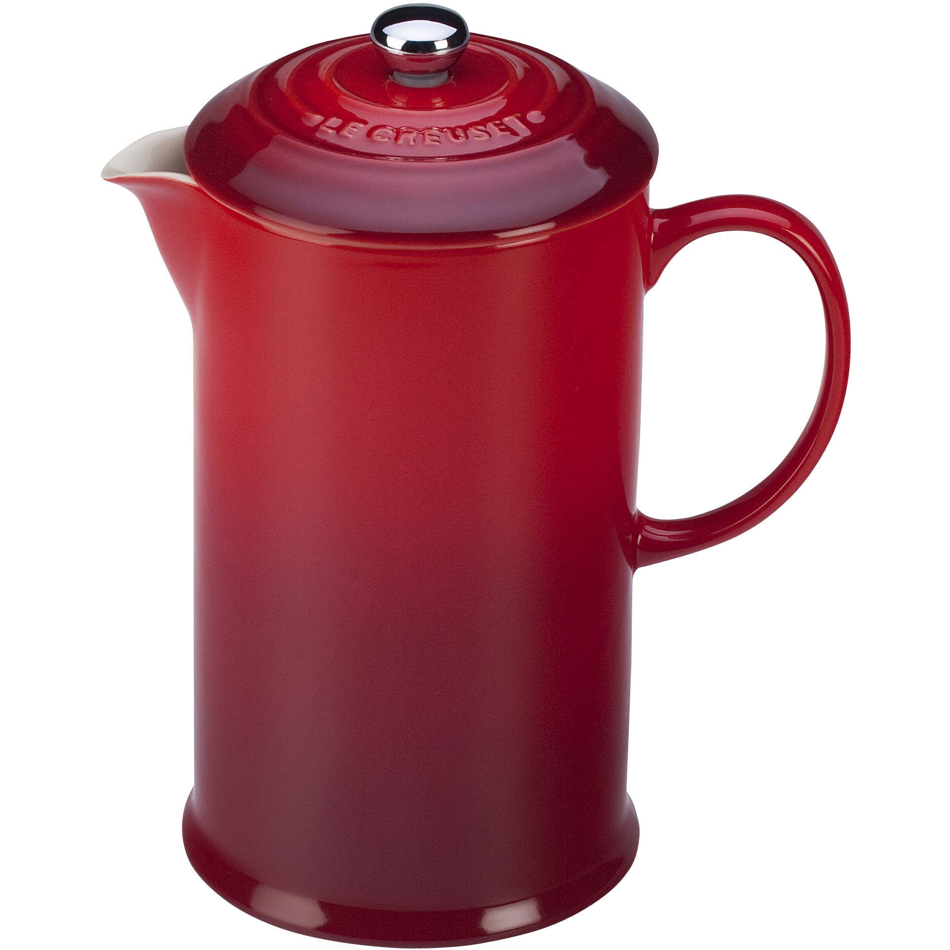 le-creuset-stoneware-french-press-34-oz-cerise-red-premium-heat-retention image 1