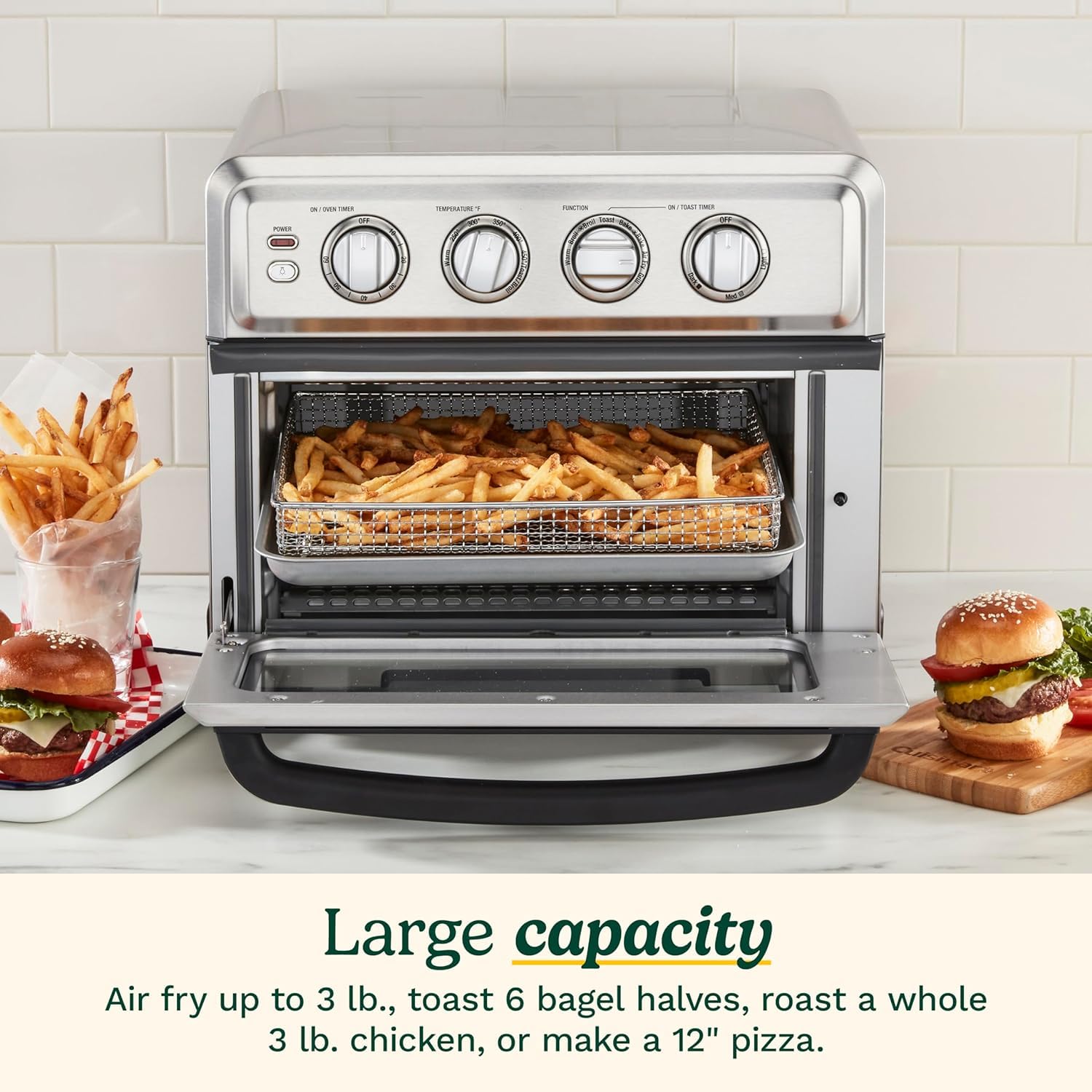 cuisinart-air-fryer-toaster-oven-8-in-1-1800w-stainless-steel-toa-70nas image 3