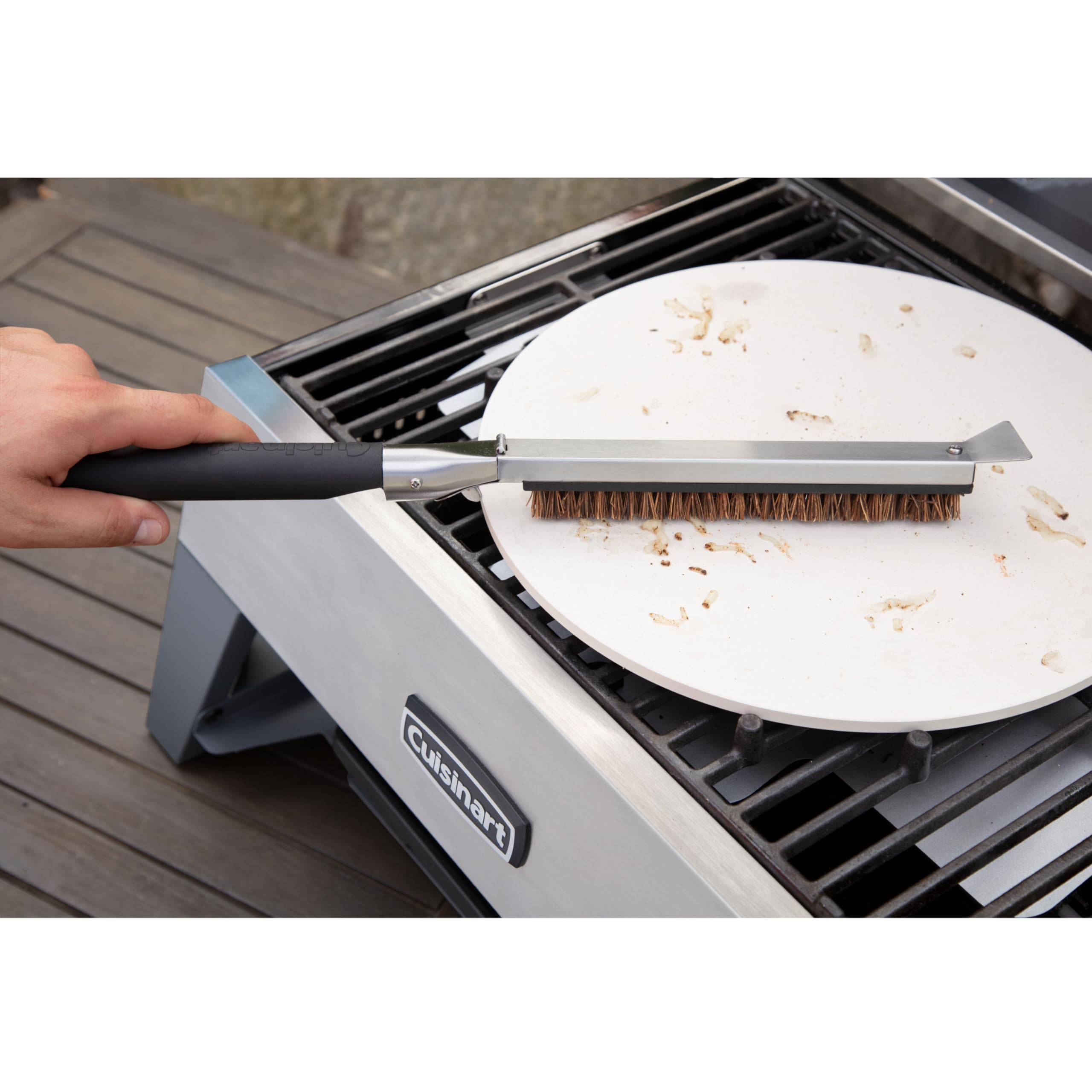 cuisinart-ccb-399-pizza-stone-cleaning-brush-with-palm-stalk-bristles-and-steel- image 7