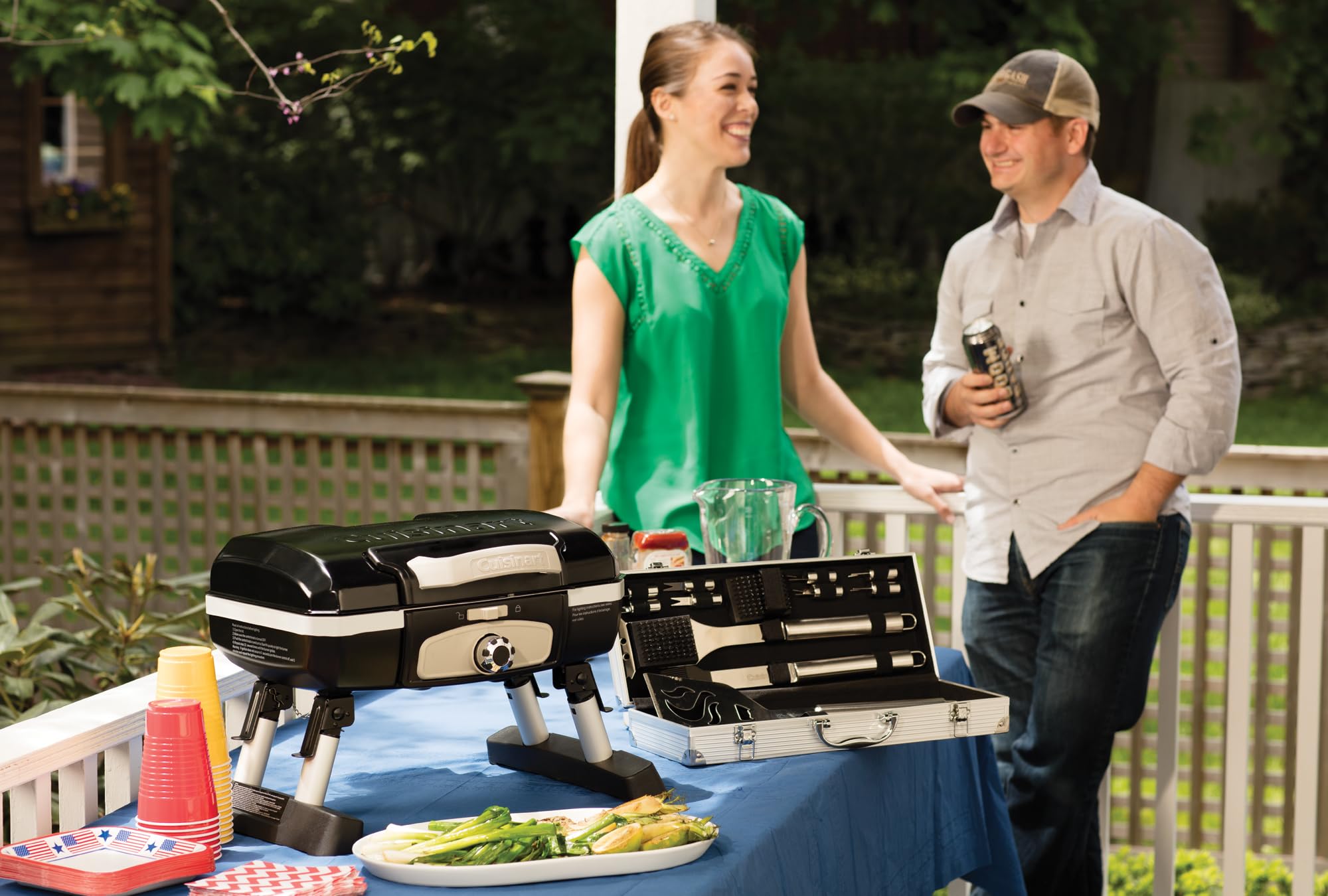 cuisinart-petite-gourmet-portable-gas-grill-compact-tabletop-bbq-with-5-500-btu- image 6
