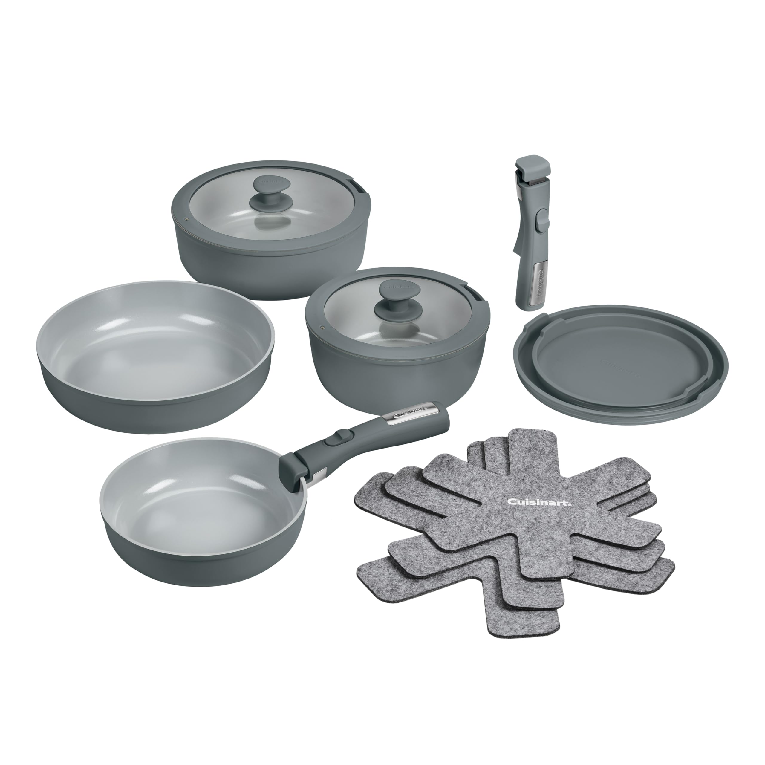 cuisinart-13-piece-clicksmart-nonstick-detachable-handle-ceramic-cookware-set-pu image 1