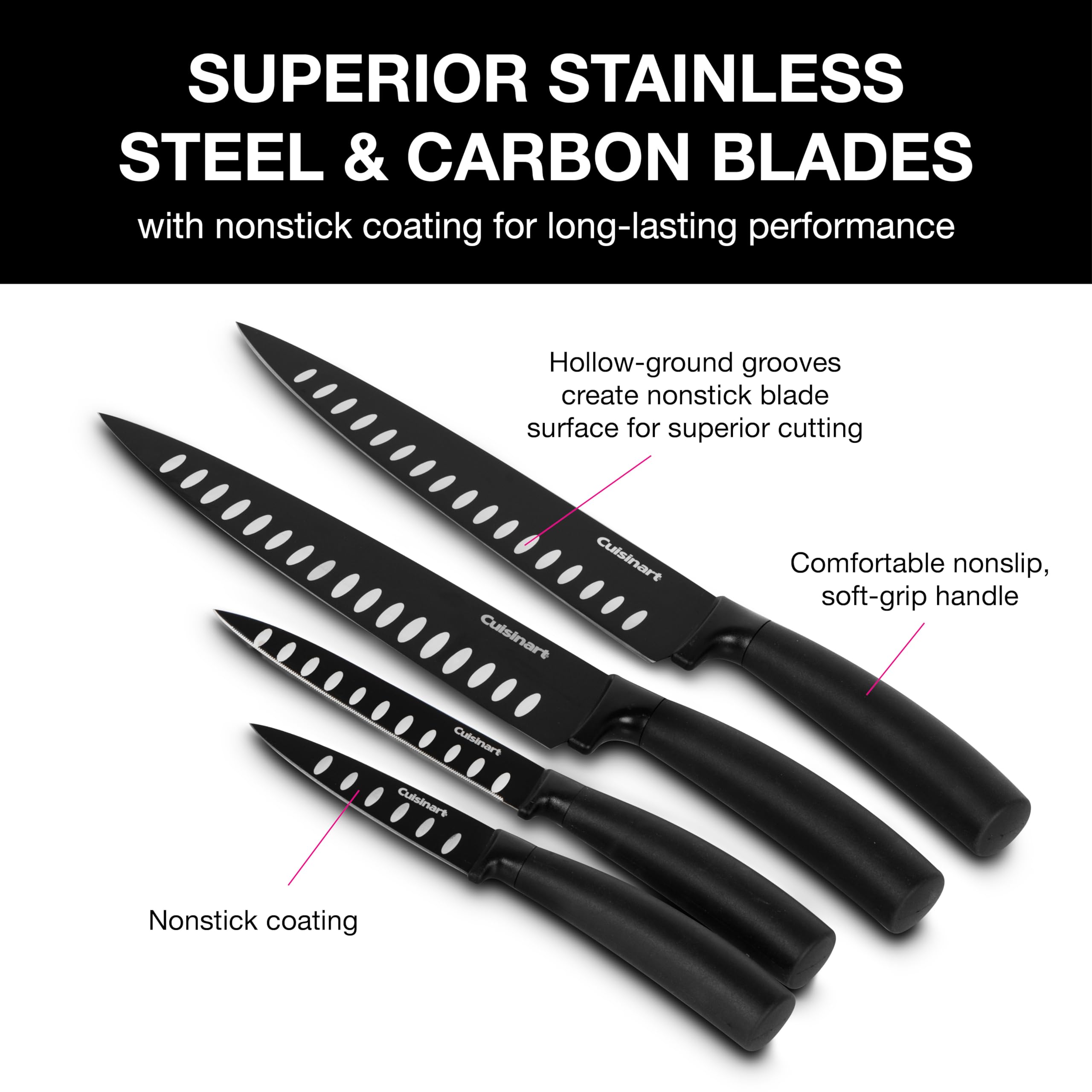 cuisinart-classic-nonstick-edge-collection-7-piece-cutlery-knife-set-with-acryli image 3