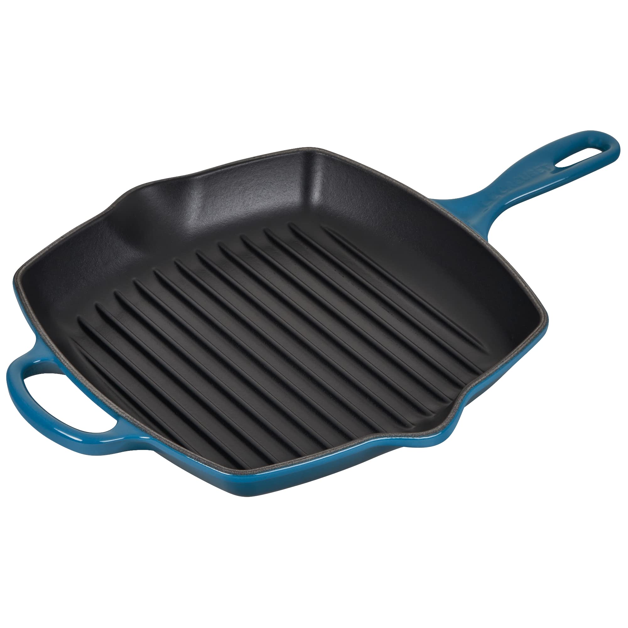 le-creuset-enameled-cast-iron-signature-square-skillet-grill-10-25-licorice image 2
