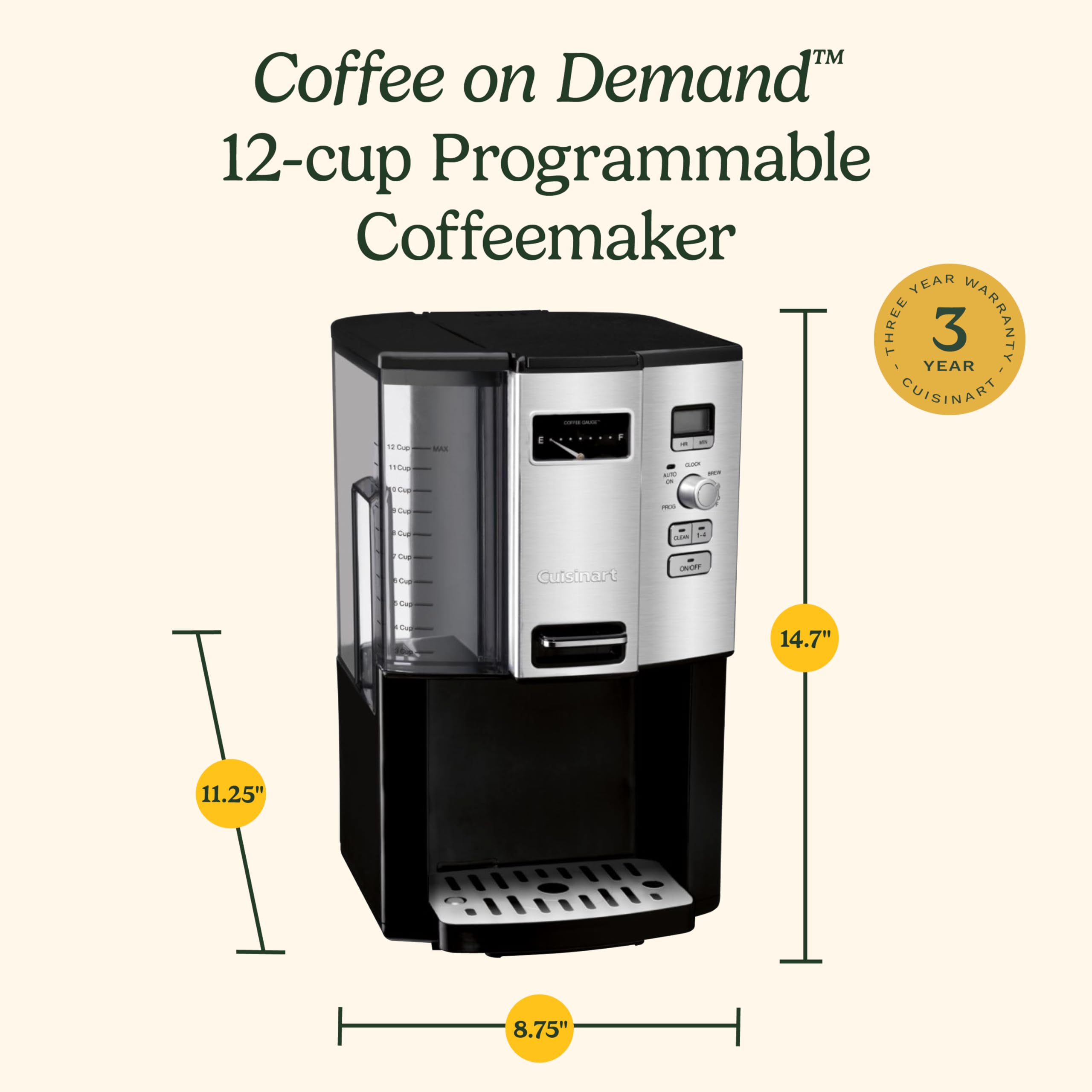 cuisinart-dcc-3000nas-12-cup-programmable-coffeemaker-with-auto-shut-off-and-sel image 6