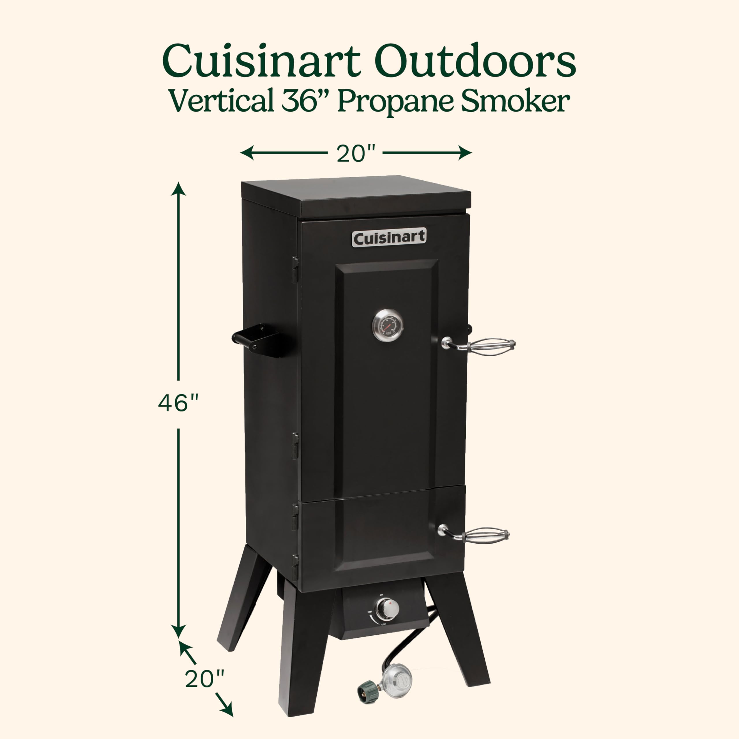 cuisinart-36-inch-vertical-propane-smoker-with-4-removable-chrome-steel-racks image 2