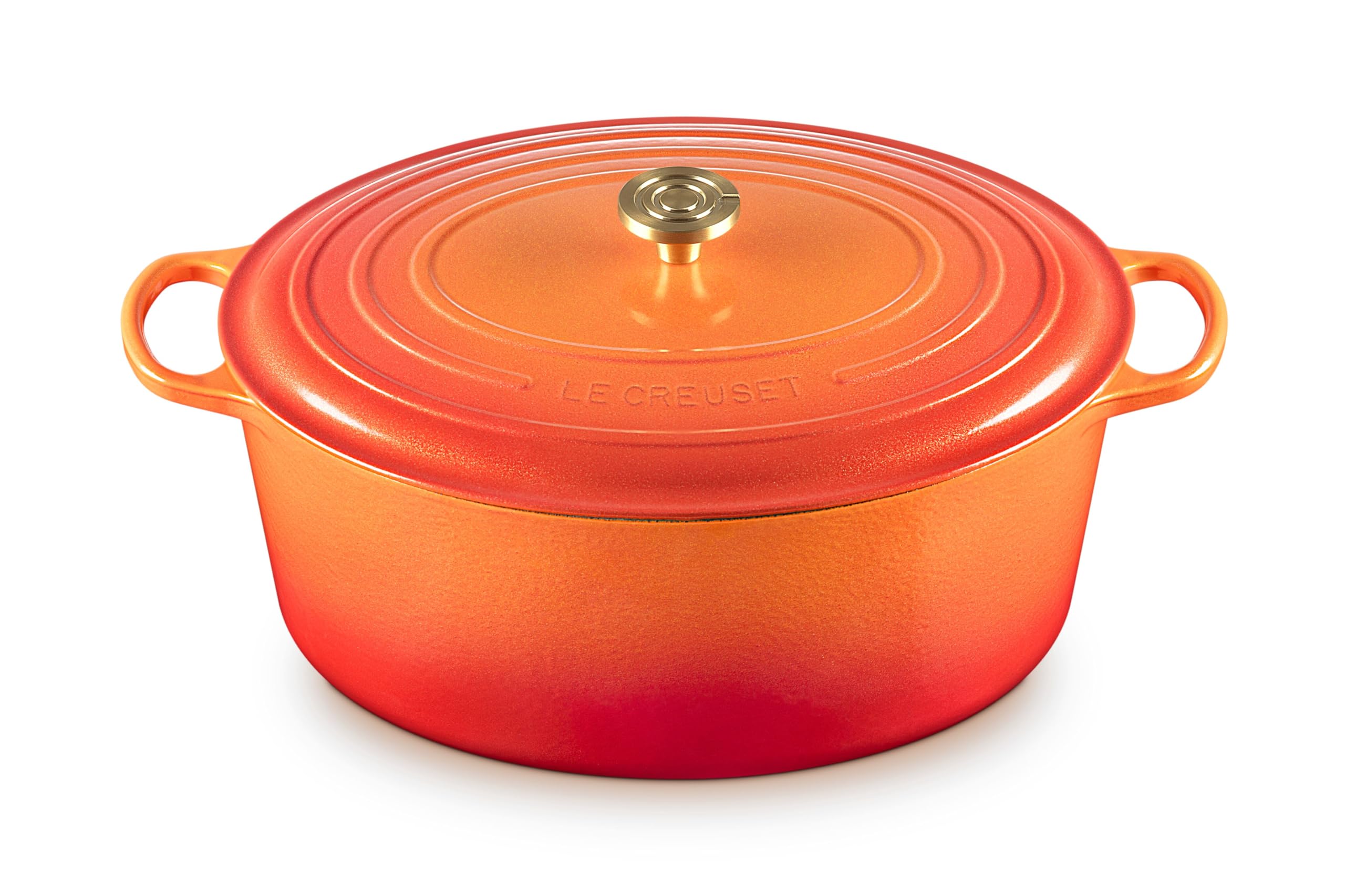 le-creuset-signature-oval-dutch-oven-15-5-qt-flamme-doree-with-crucible-knob image 1