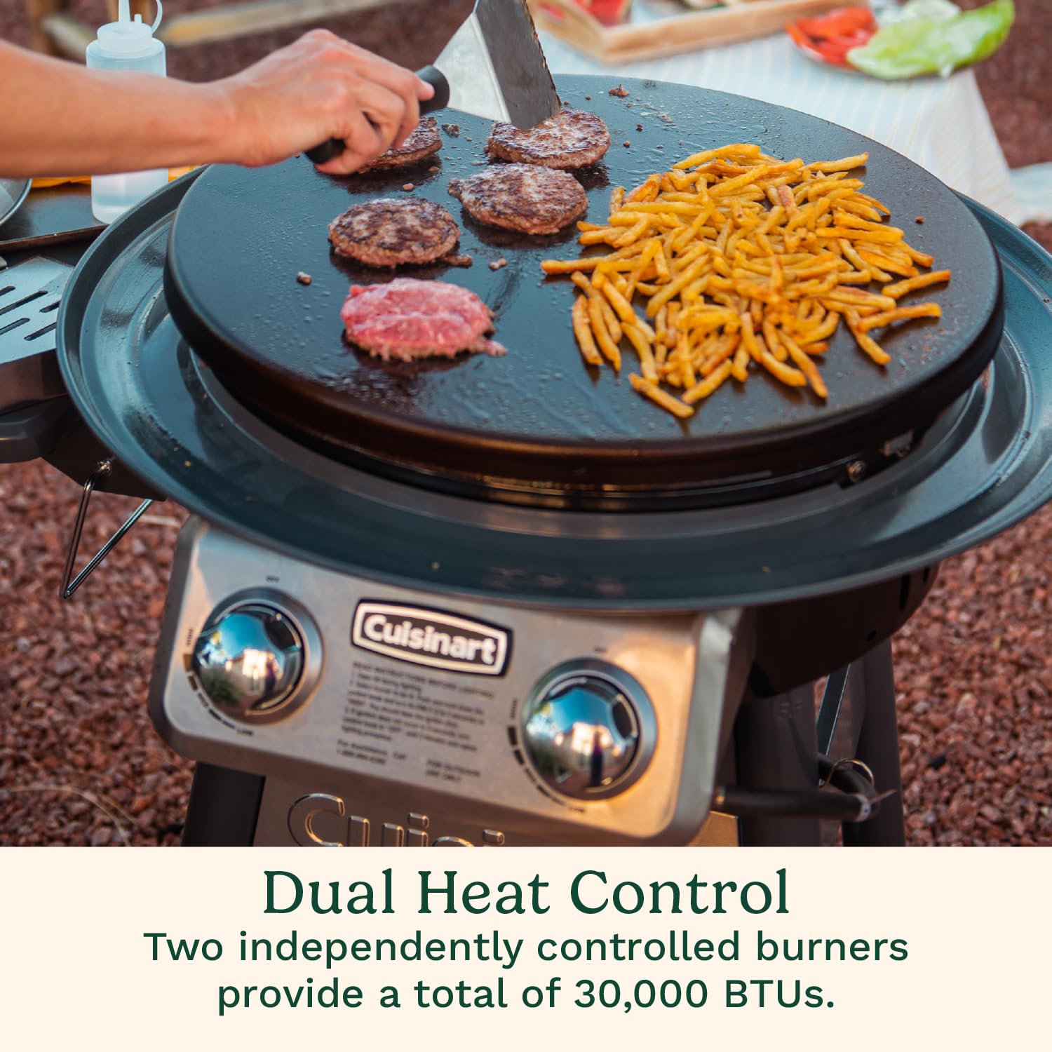 cuisinart-360-griddle-outdoor-cooking-center-22-round-flat-top-grill image 4