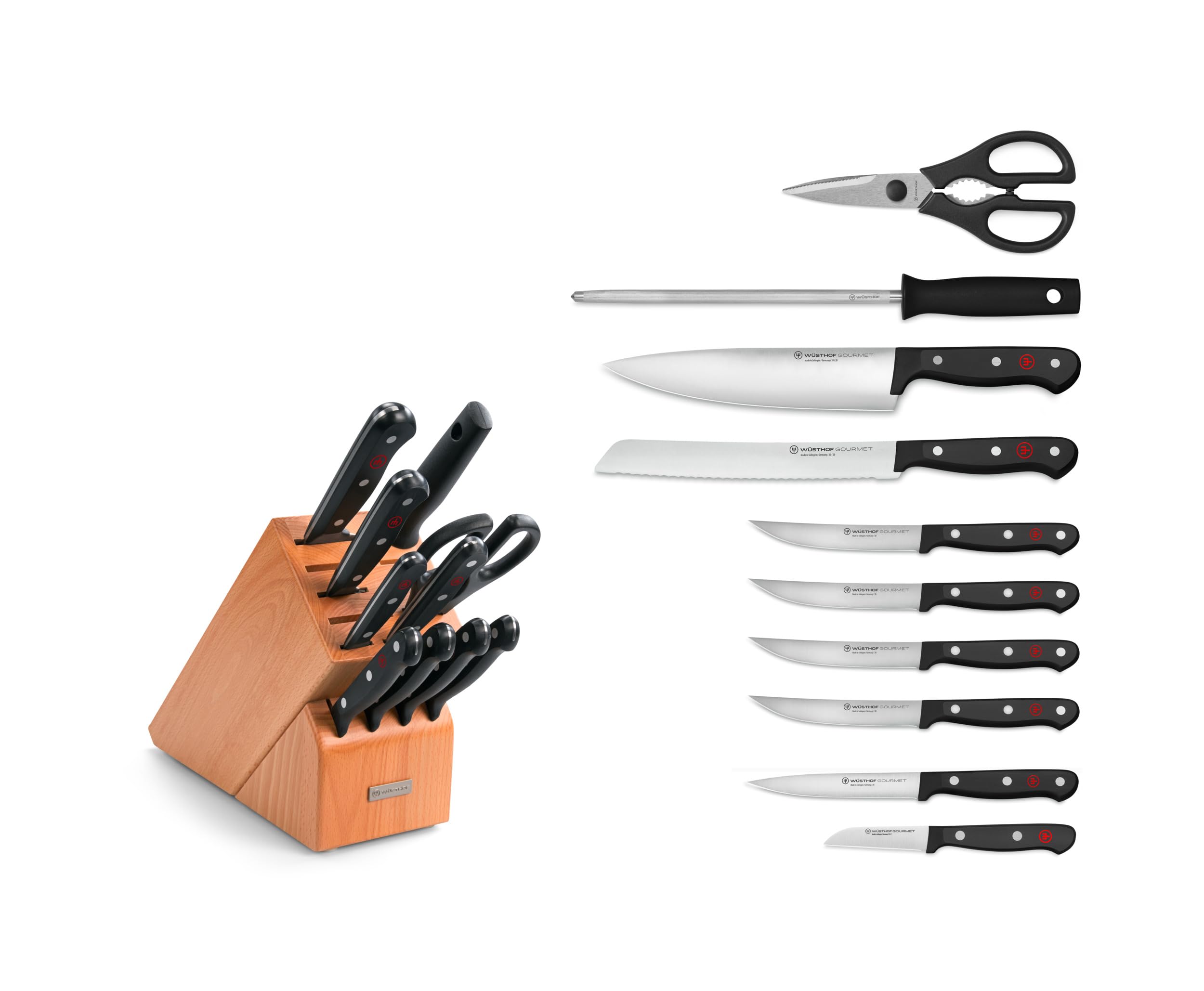 w-sthof-gourmet-11-piece-knife-block-set-with-beech-wood-block image 2
