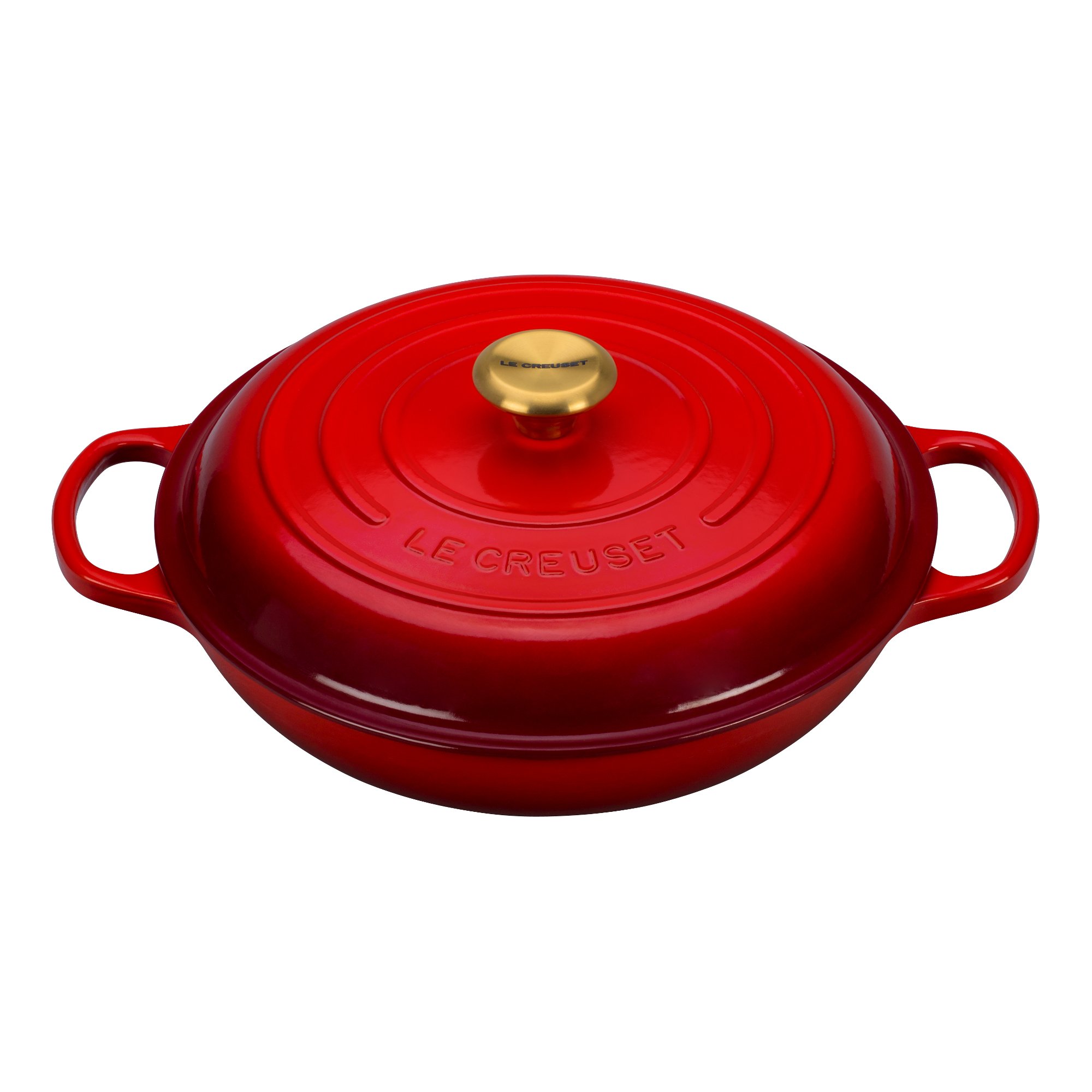 le-creuset-enameled-cast-iron-signature-braiser-3-75-qt-with-gold-knob-red image 1