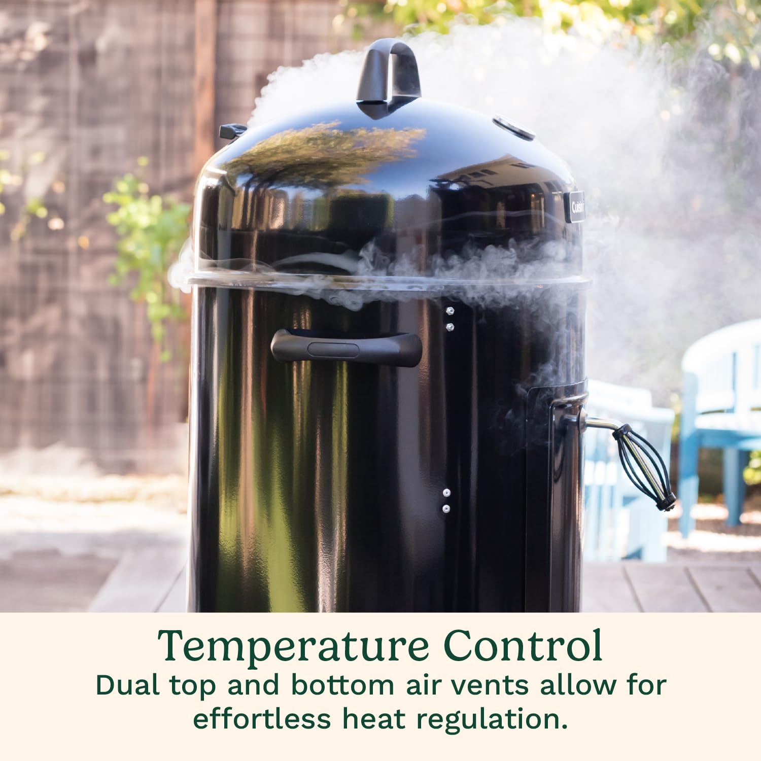 cuisinart-18-inch-vertical-charcoal-smoker-with-integrated-thermometer-water-bow image 4
