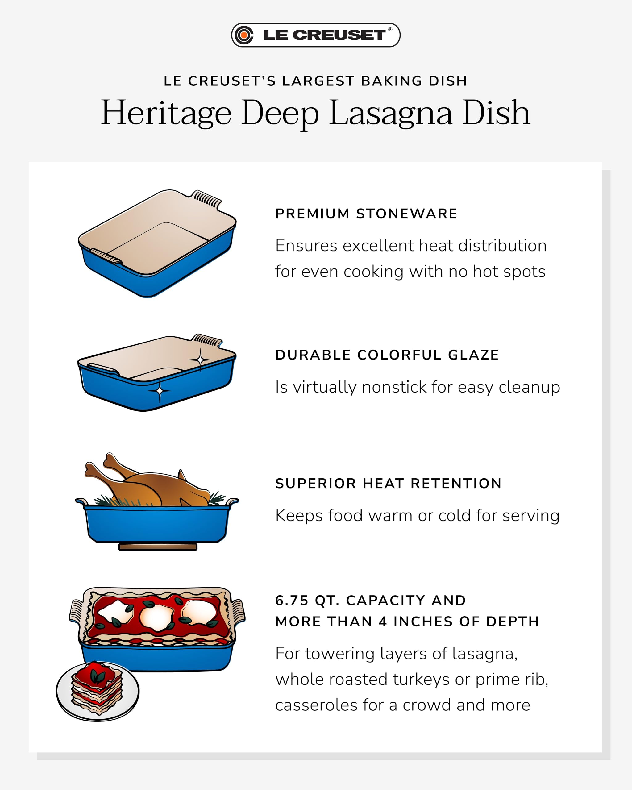le-creuset-stoneware-heritage-deep-rectangular-lasagna-dish-6-75-qt-marseille image 7