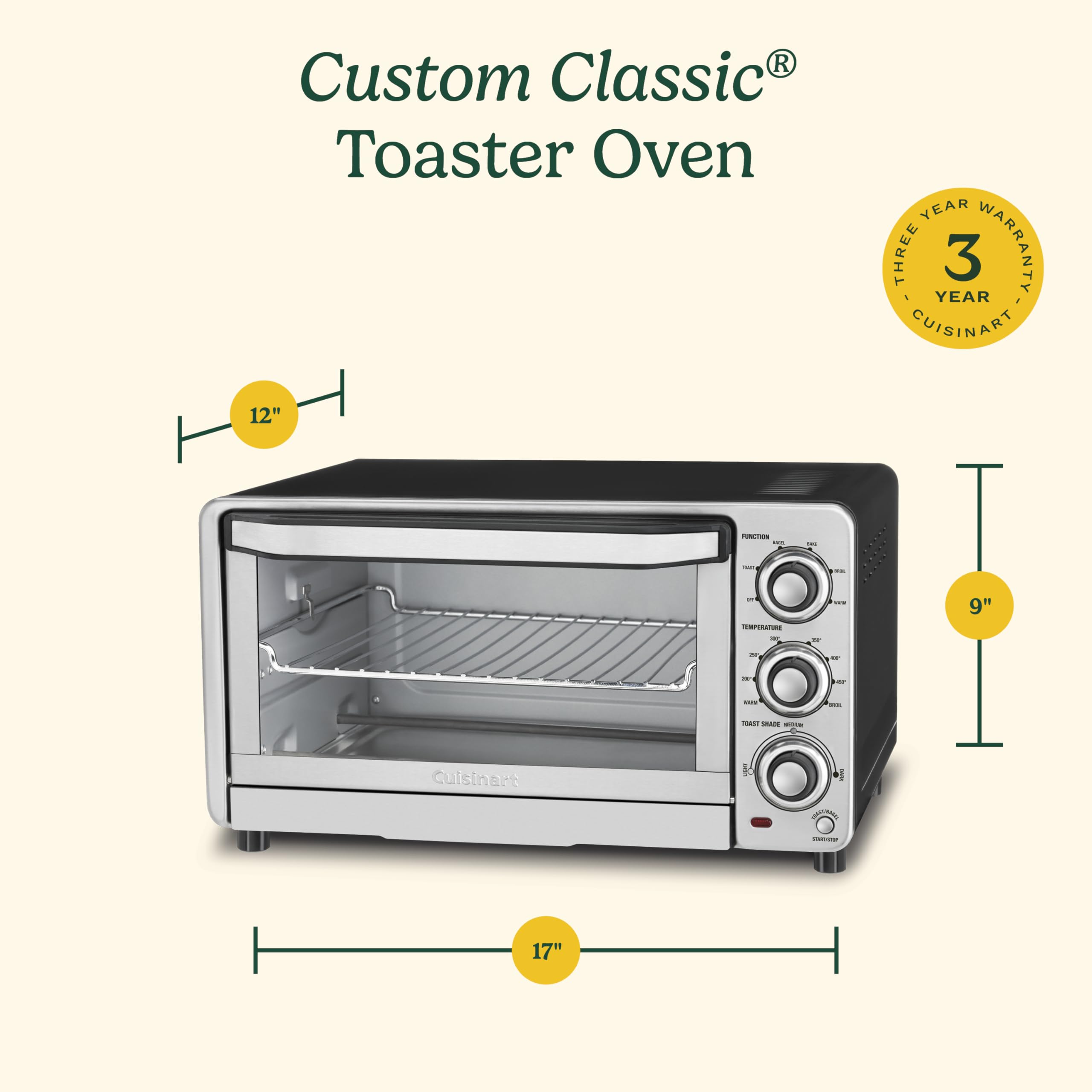 cuisinart-custom-classic-toaster-oven-broiler-tob-40n-1800w-countertop-oven-with image 6