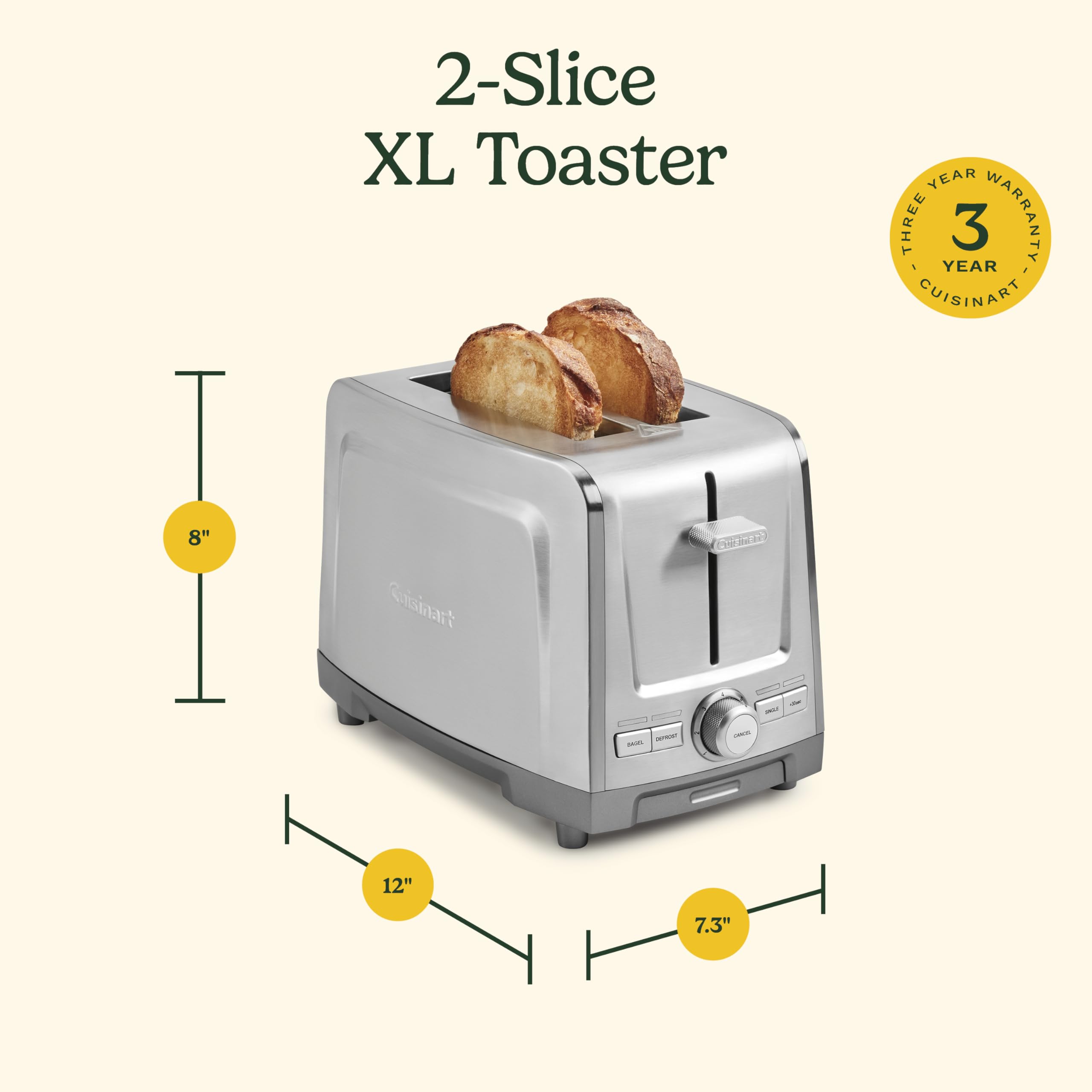 cuisinart-2-slice-xl-slot-stainless-steel-toaster-cpt-1600-high-lift-bagel-defro image 7